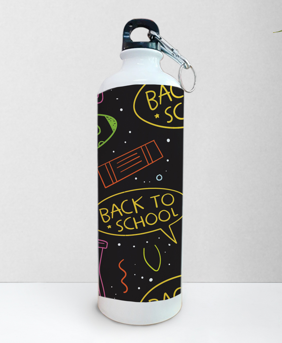 Right Gifting Digital Printed Aluminium Sipper Water Bottle With Metal Locking System Black - 750 Ml-image-6