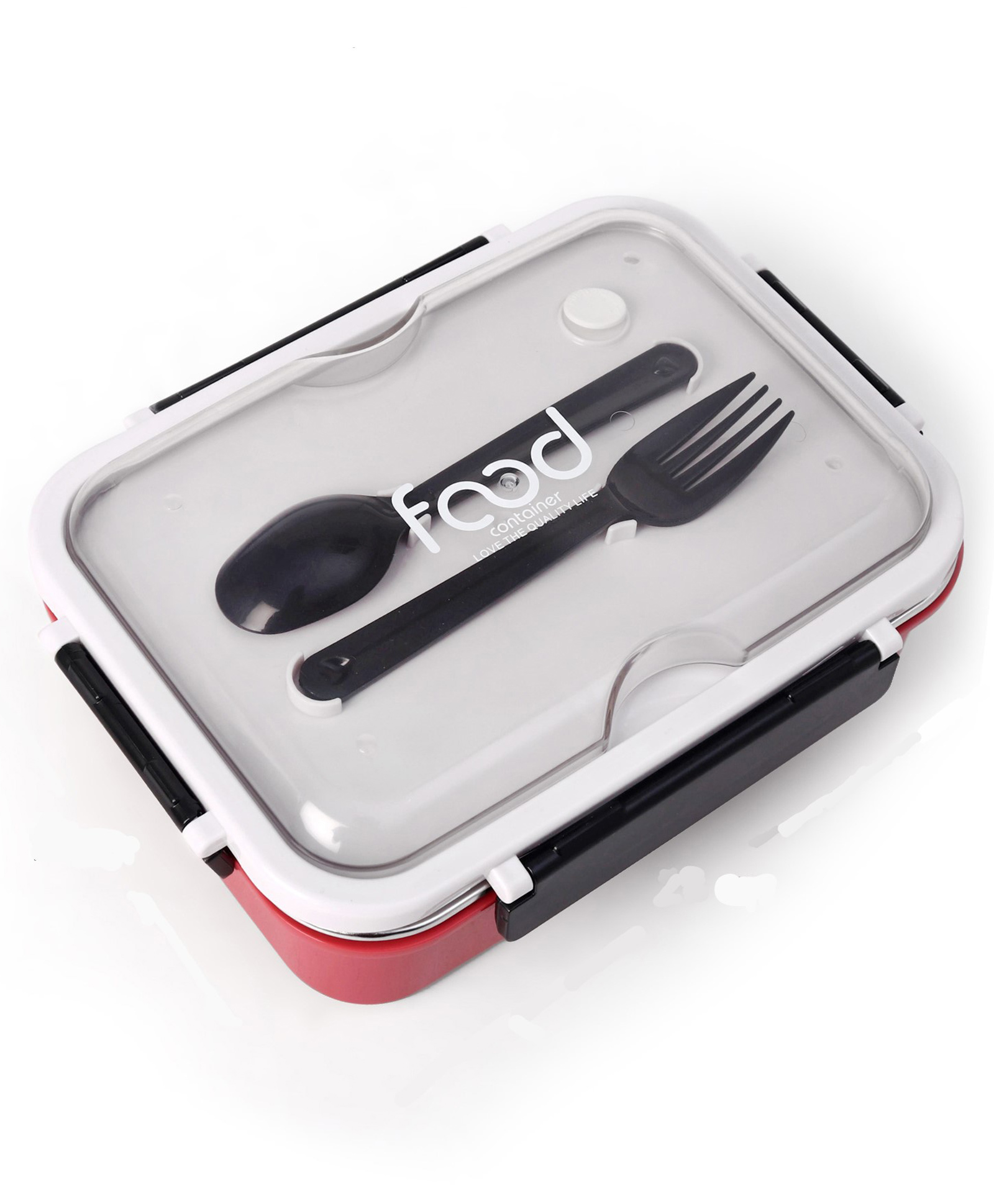 Yamama Three Compartment Insulated Stainless Steel Lunch Box - Red-image-14
