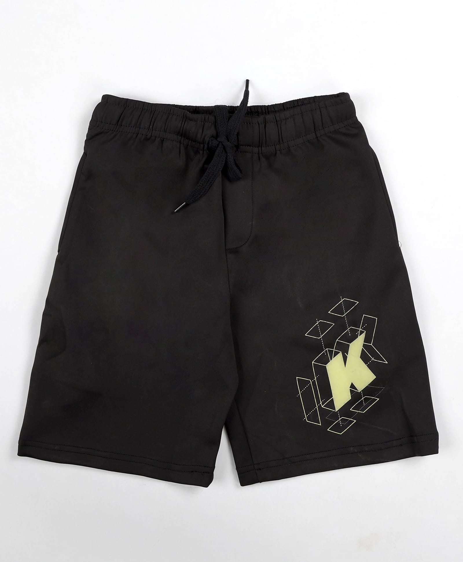 Kiddopanti K Letter Printed Shorts - Black-picture-25
