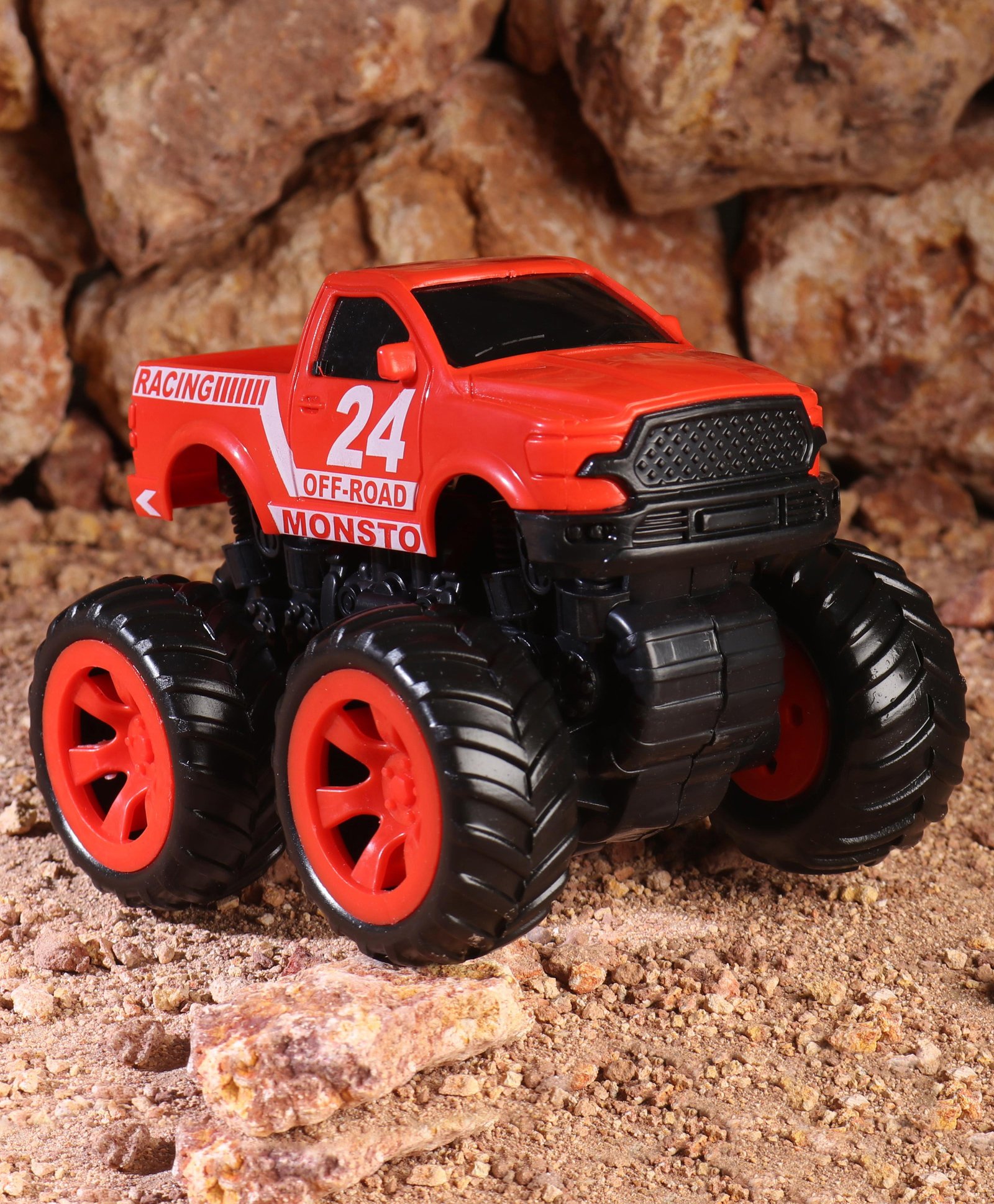 Monsto Friction Monster Truck Toy - Red-picture-43