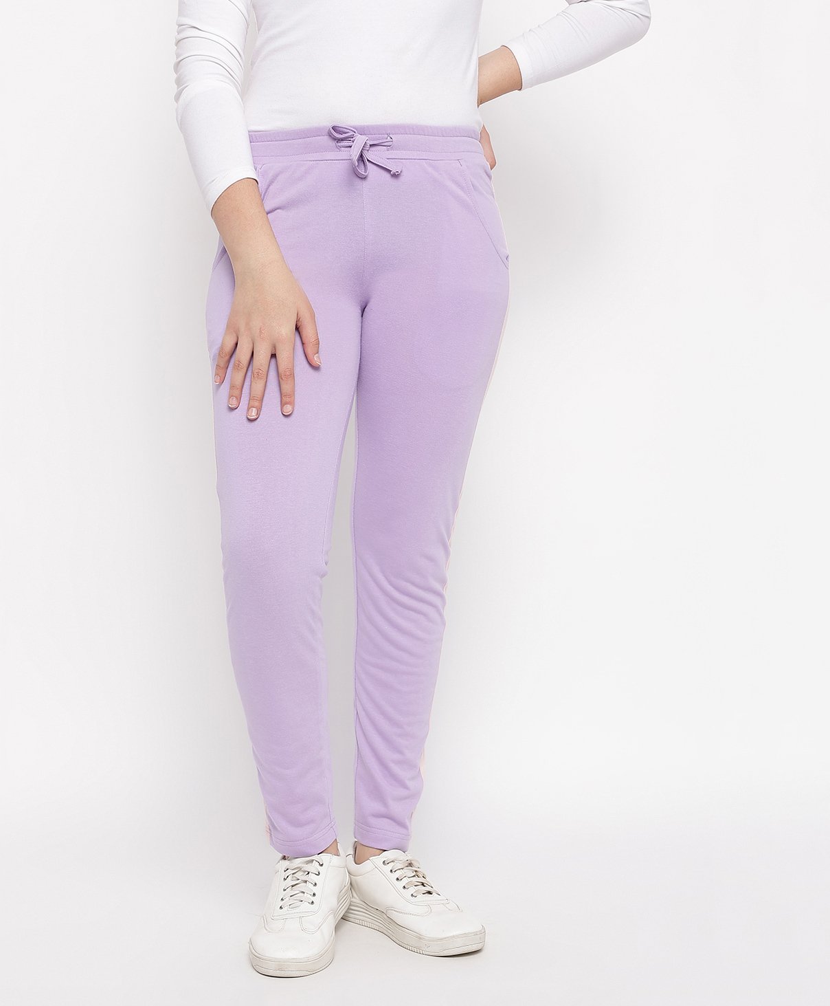 Lil Tomatoes Solid Track Pant - Purple-image-43