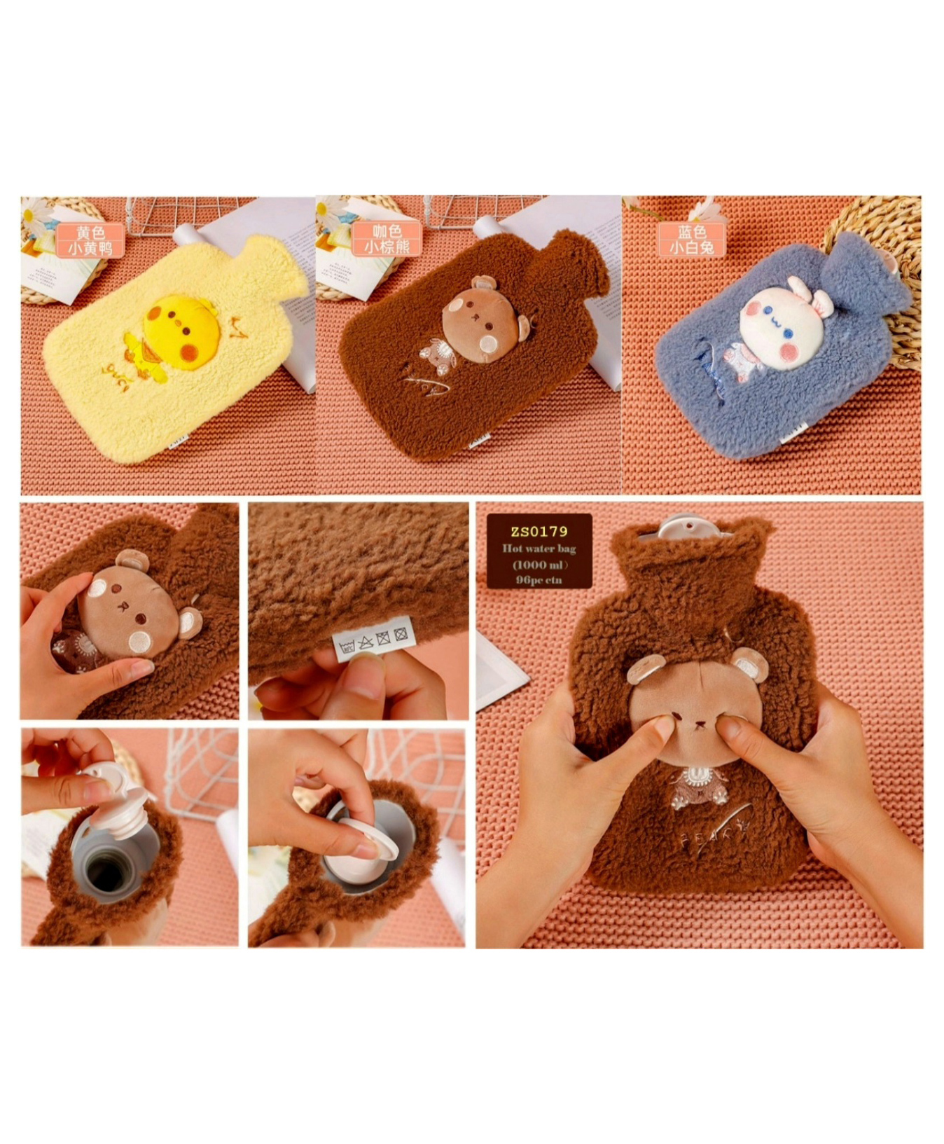 COMERCIO Hot Water Bag with Cute Cartoon Design Soft Cover for Pain Relief (Color & Design May Vary)-picture-5