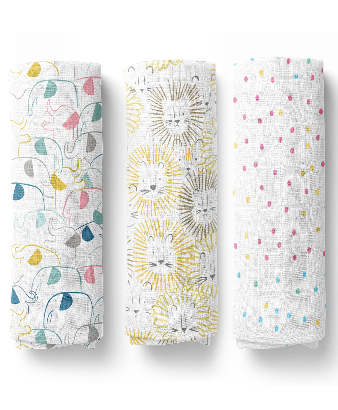 Haus & Kinder Crib Swaddling Baby Blanket Jungle Collection- Multicolour-image-49