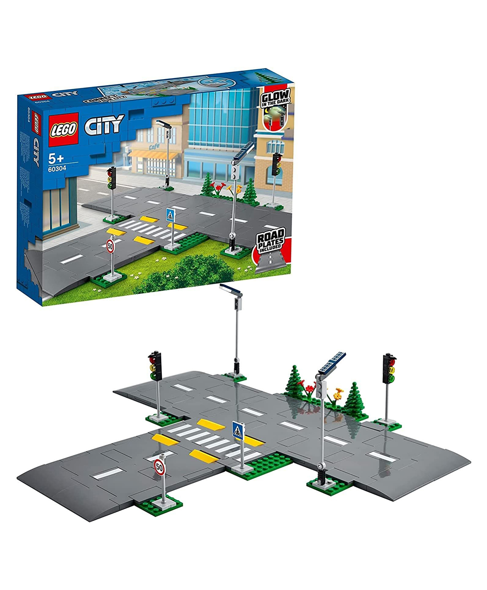 LEGO City Road Plates Building Kit 112 Pieces - 60304-image-0