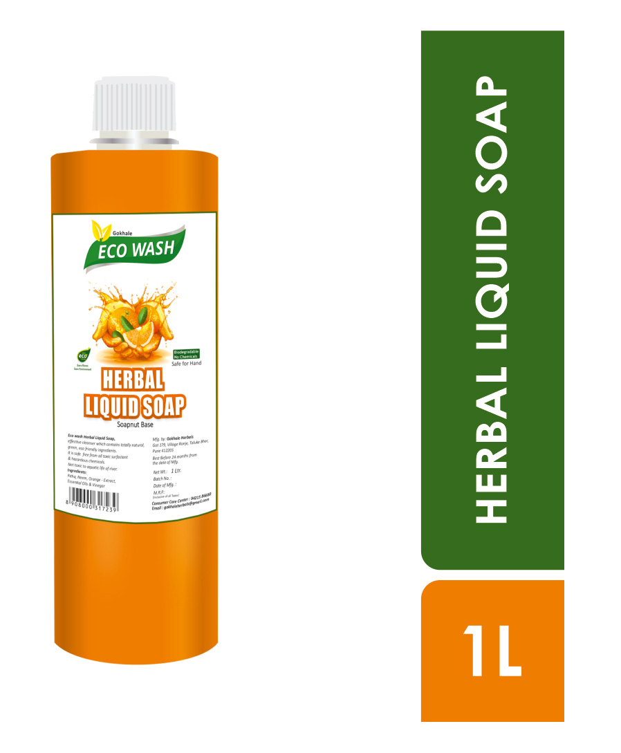 Gokhale Herbal Liquid Soap Orange - 1000 ml-image-3