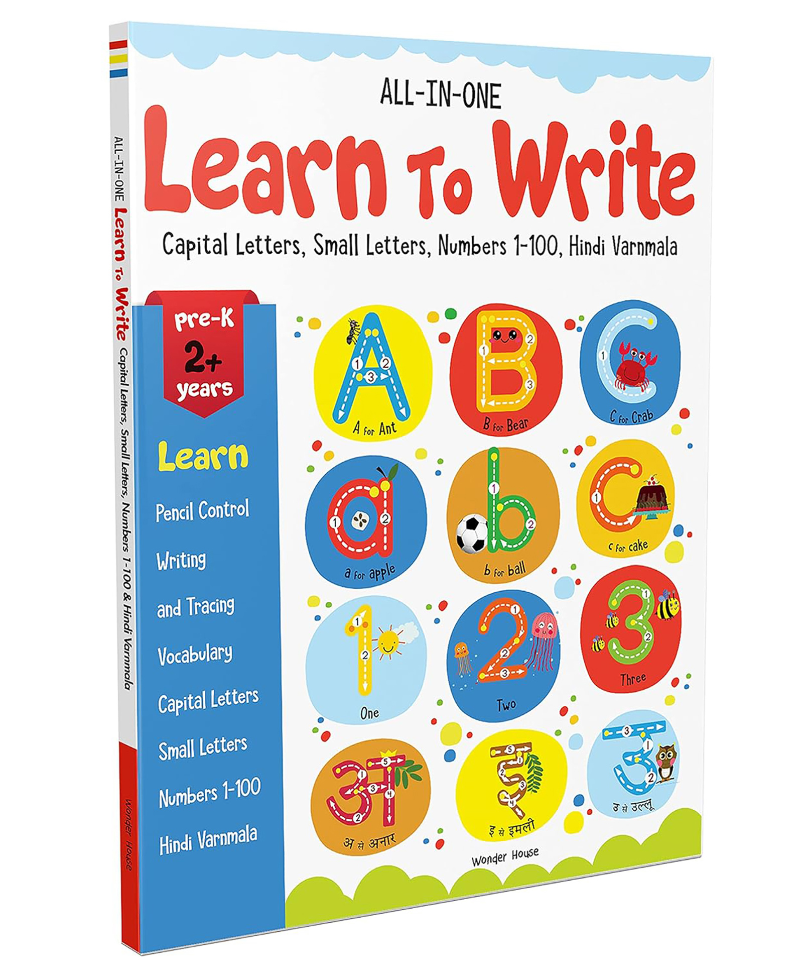 All in one - Learn to write: Capital Small letters Numbers 1-100 Hindi Varnmala - English & Hindi-image-9