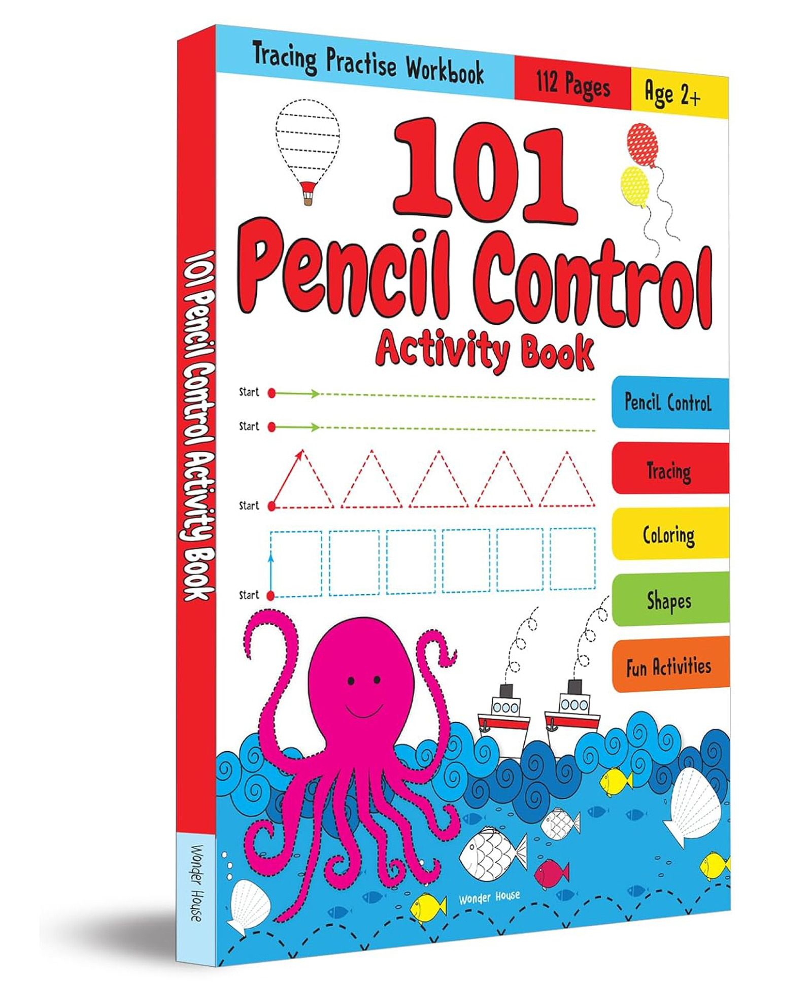 101 Pencil Control Tracing Practise Activity Book - English-image-23