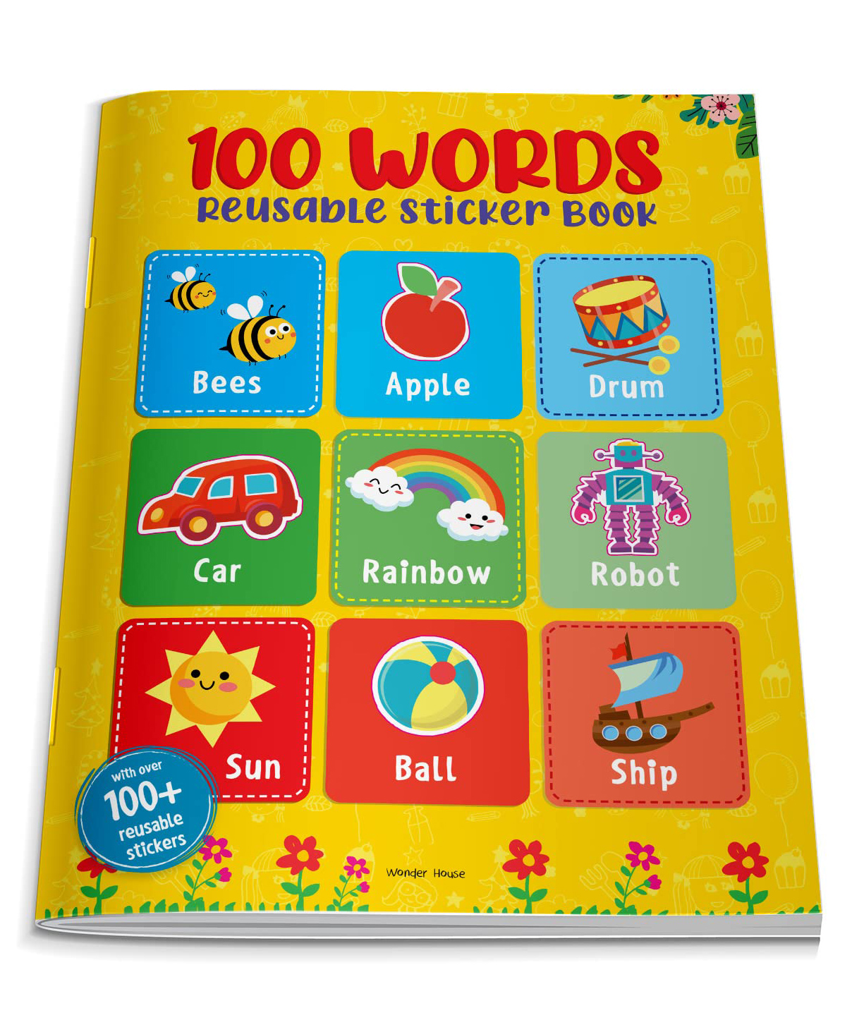 100 Words Reusable Sticker Book for Children- English-image-34