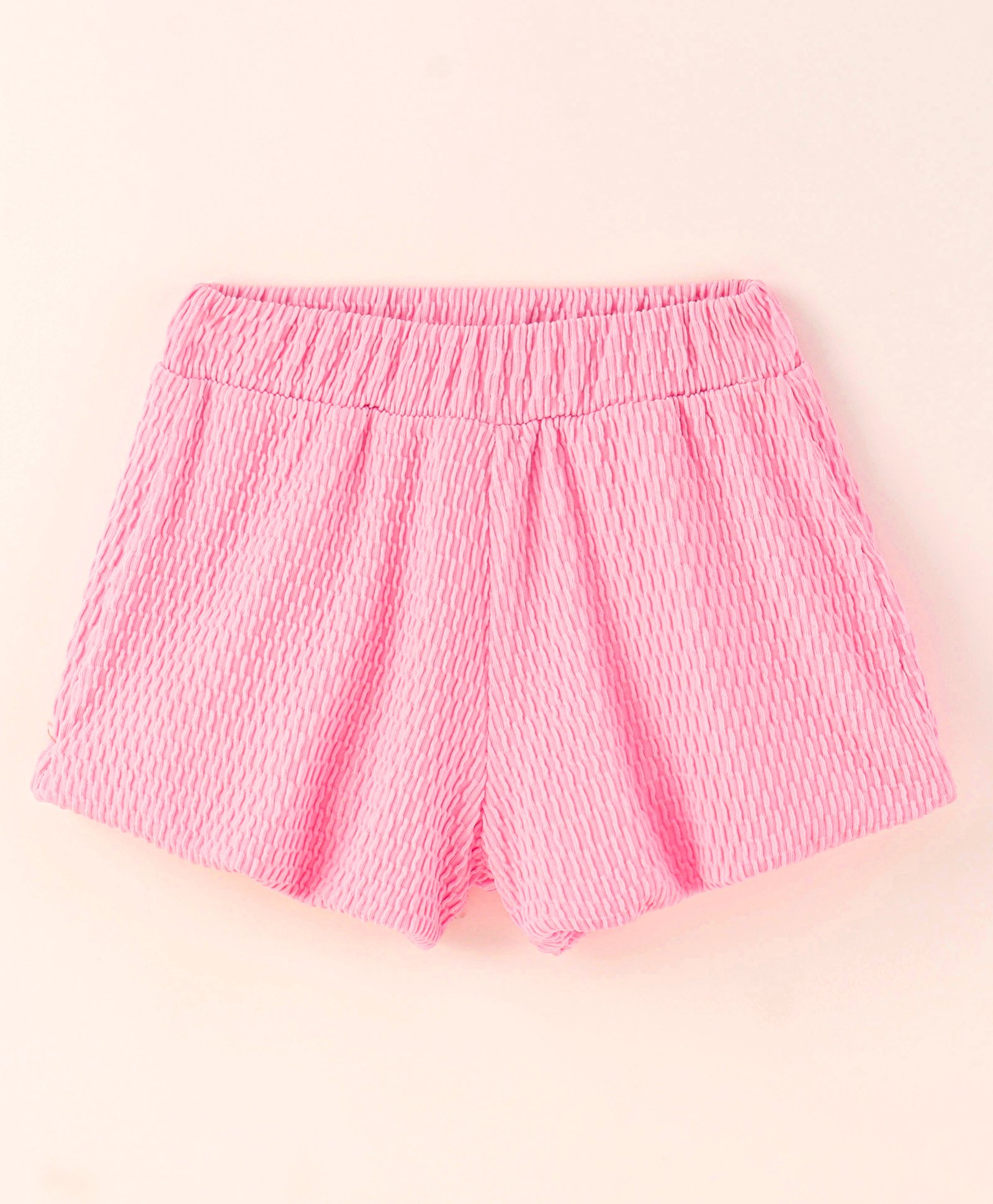 Little Kangaroos Knitted Mid Thigh Length Textured Balloon Fit Shorts - Pink-picture-14