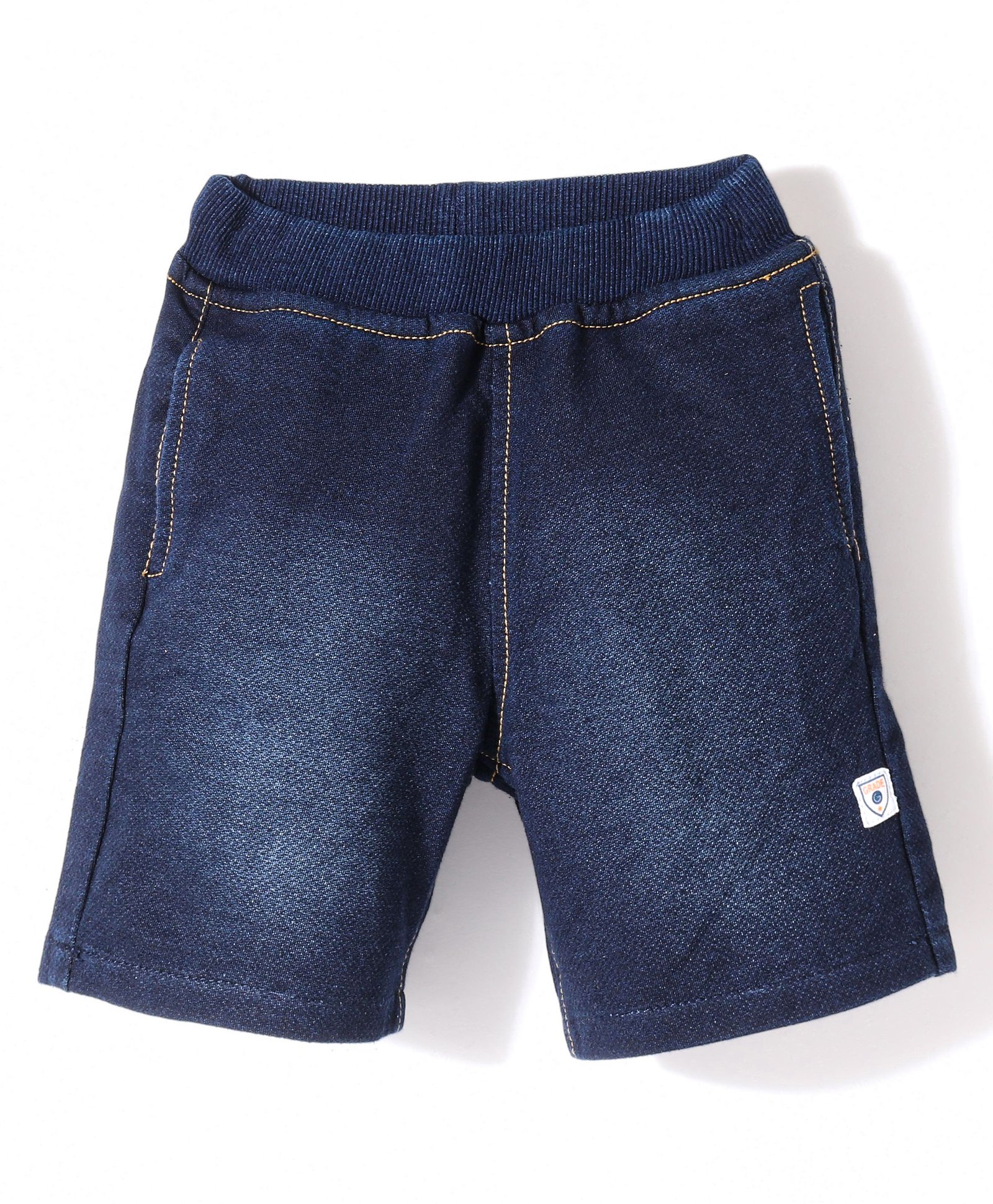 Little Kangaroos 100% Cotton Washed Denim Shorts - Dark Blue-picture-26