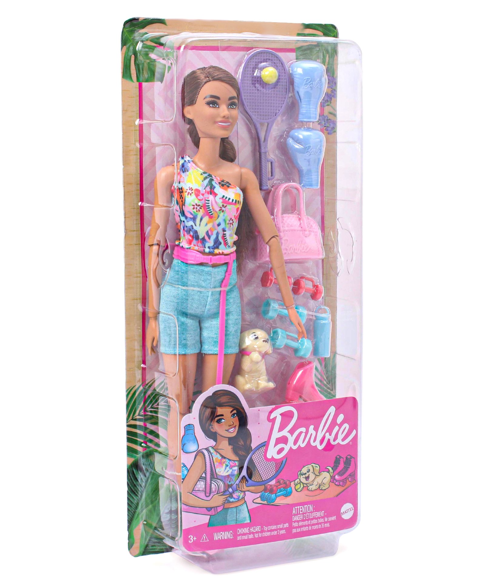 Barbie Wellness Doll Workout Theme with Accessories Multicolour - Height 30.4 cm-picture-22