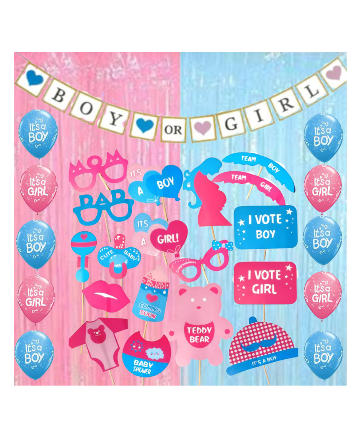 Puchku Baby Shower Props for Photo- Shoot Decoration Kit - Pack of 41-image-47