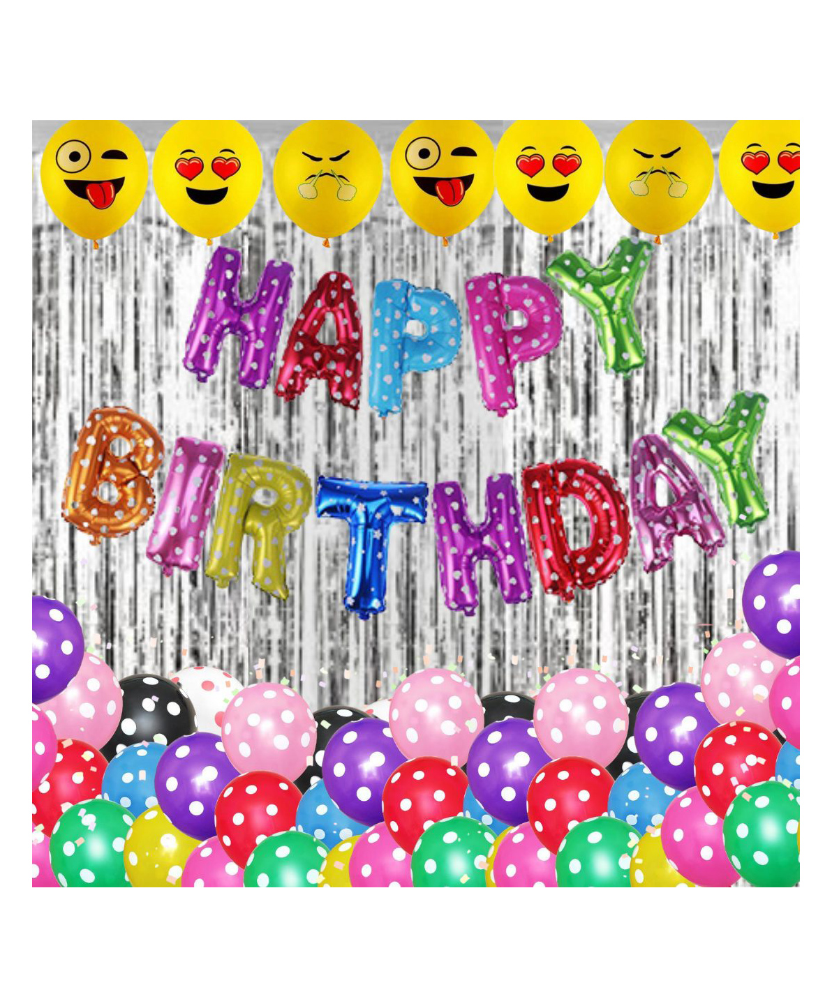 Puchku Emoji Theme Birthday Decoration Kit - Pack of 53-image-15