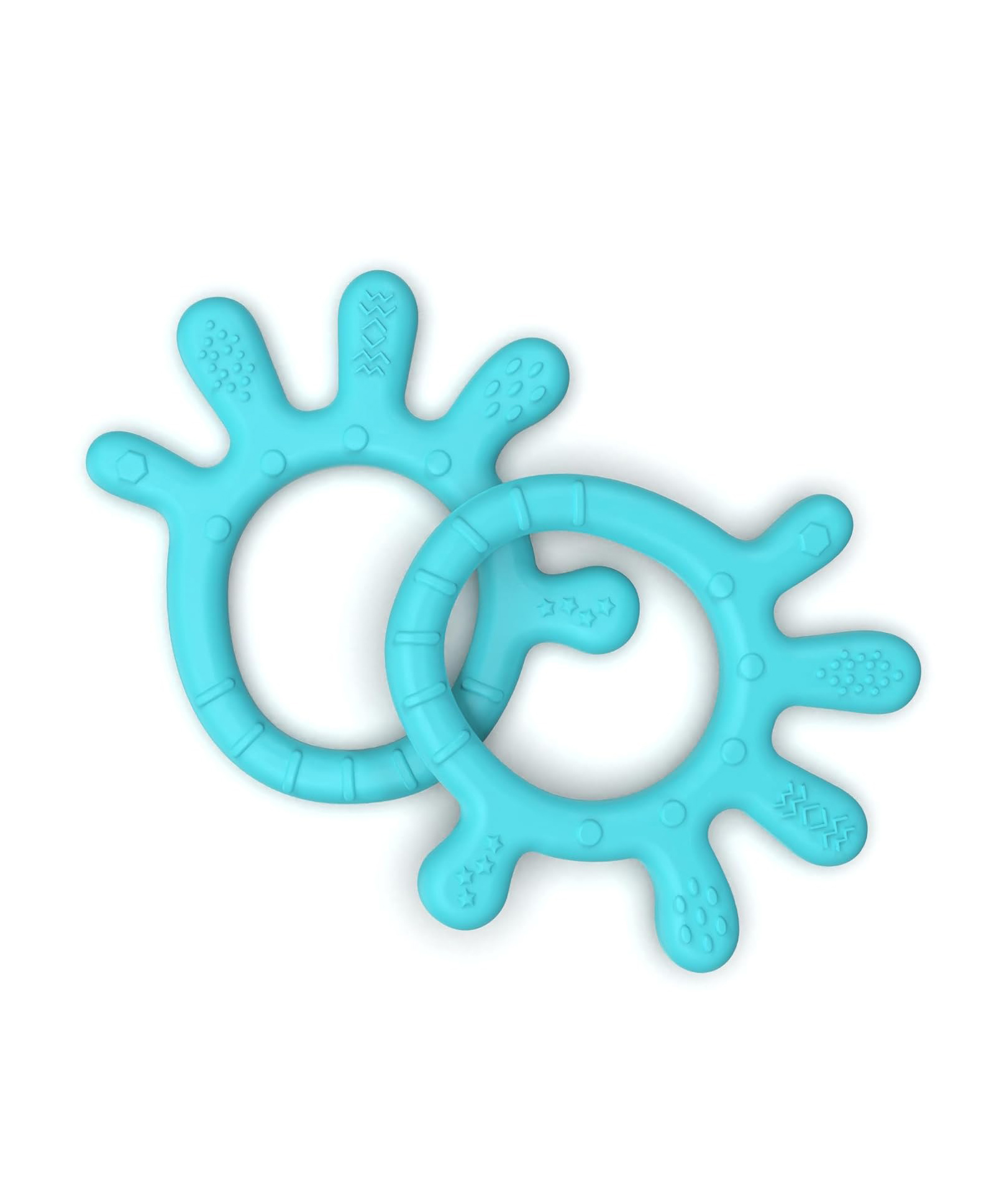 Cherilo Palm Shape Finger Teethers Pack of 2 - Sea Blue-picture-15
