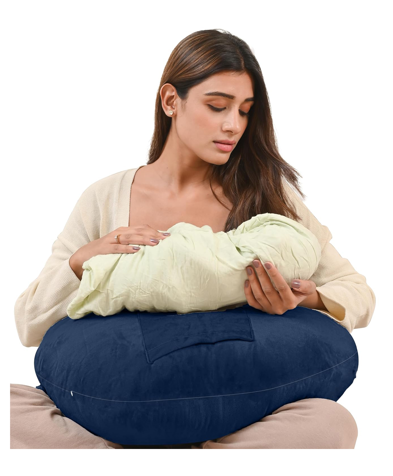 Cherilo Baby Feeding Nursing Pillow - Navy Blue-image-27