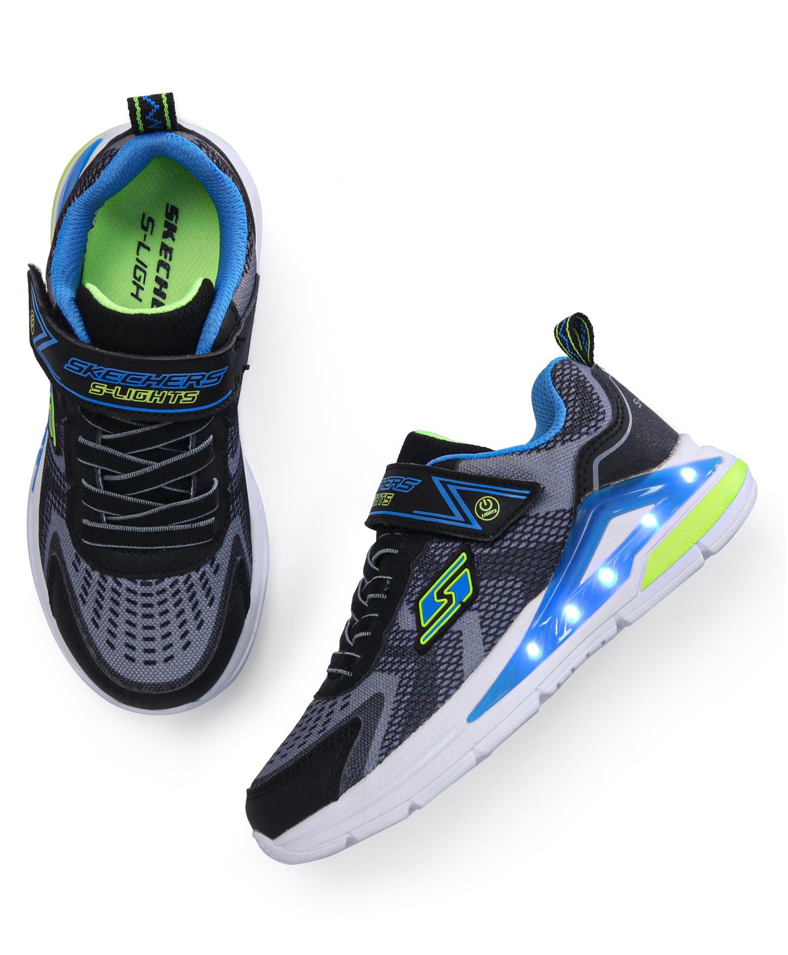 Buy Tri Namics LED Shoes with Velcro Closure - Black Yellow & Blue for Boys (4-5 Years) Online, Shop at FirstCry.com - 13337204