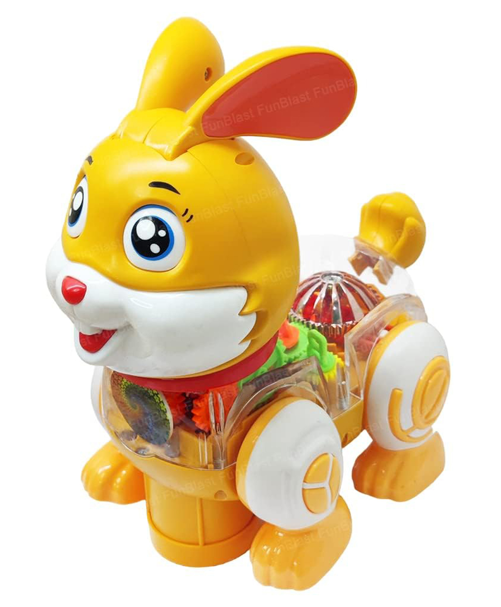 FunBlast Musical Transparent Gear Rabbit Toy for Kids  Yellow-image-49