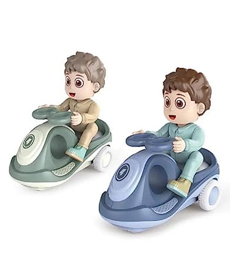 FunBlast Scooter Riding Toy Cartoon Mini Swing Car for Kids  Pack of 2-image-45