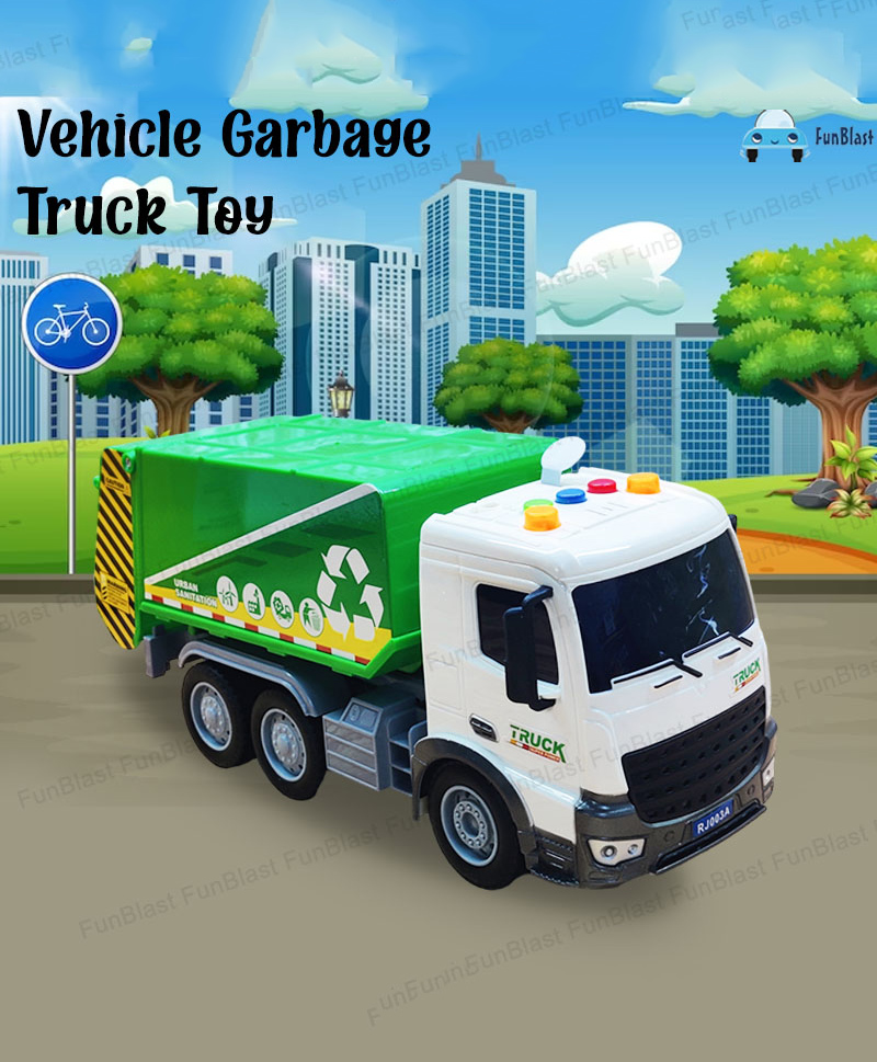 FunBlast Vehicle Garbage Truck Toys with Light and Sound Effects-image-39