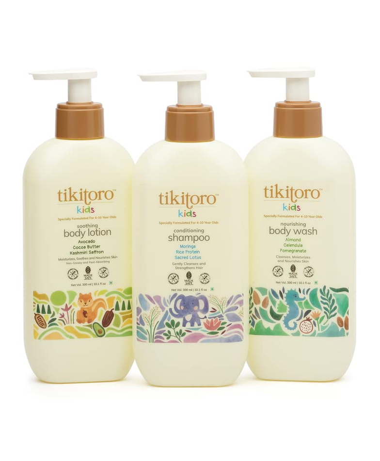 Tikitoro Kids Complete Care Body Wash Shampoo & Lotion - 300 ml Each-picture-30