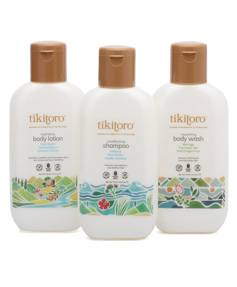 Tikitoro Teens Starter Pack Body Wash Shampoo & Lotion - 75 ml Each-picture-31