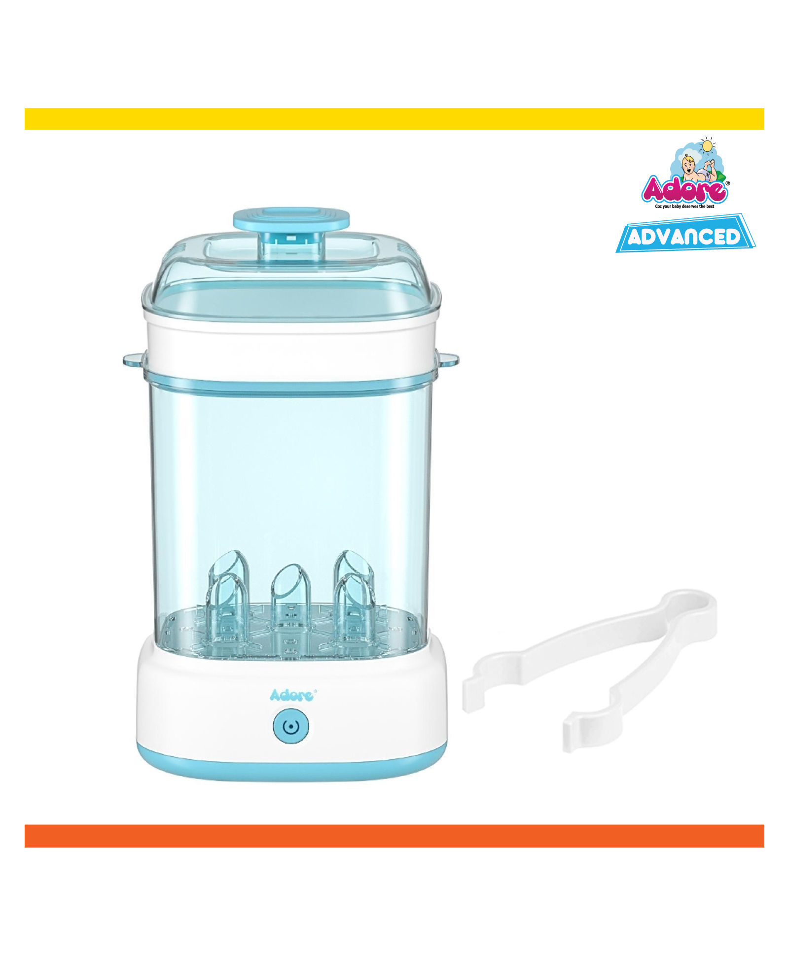 Advanced Espresso Electric Steam Sterilizer Super Sleek 8min sterilization Multi utility - White