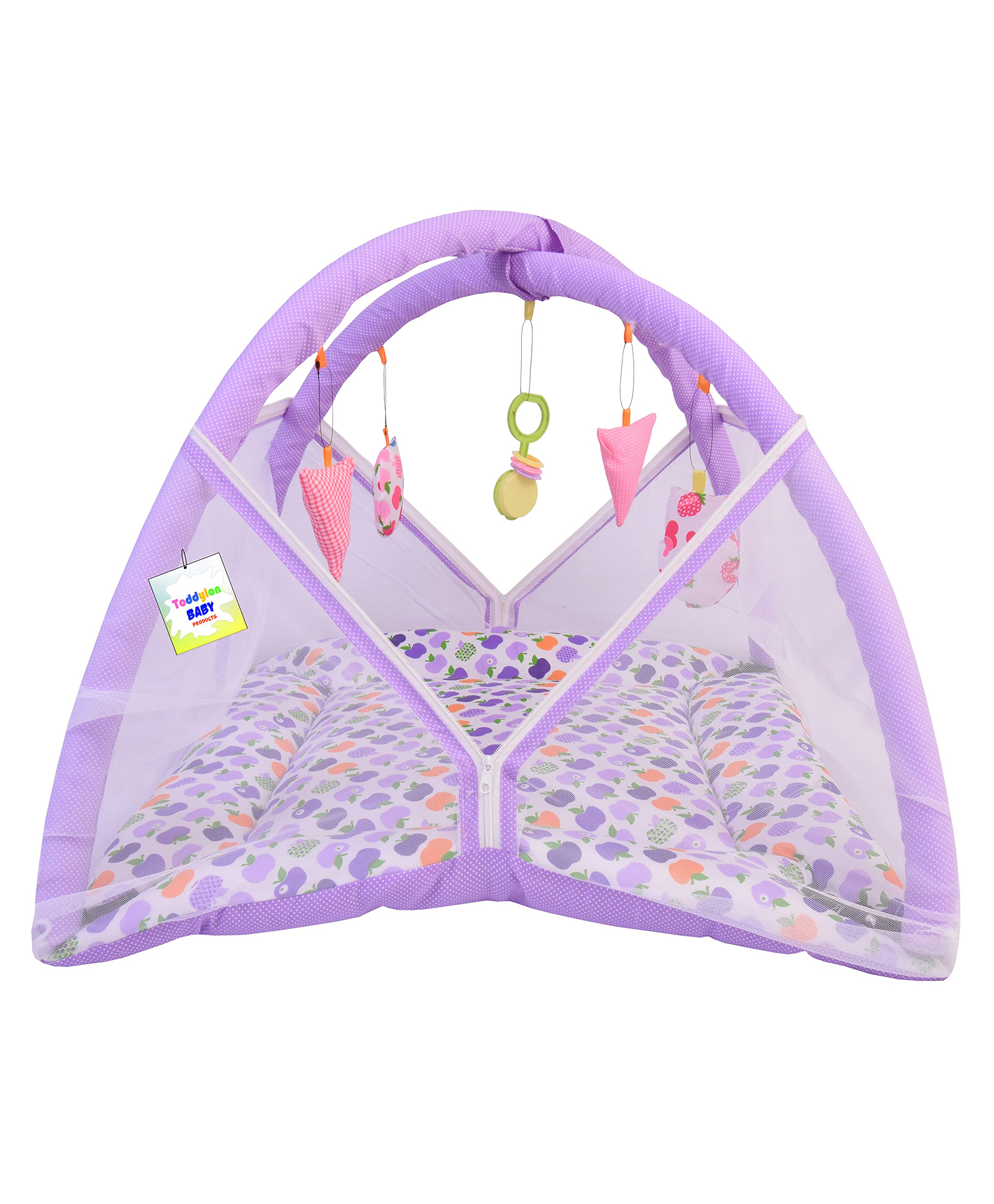 Toddylon Baby Bedding Mattress with Mosquito Net - Purple-image-21