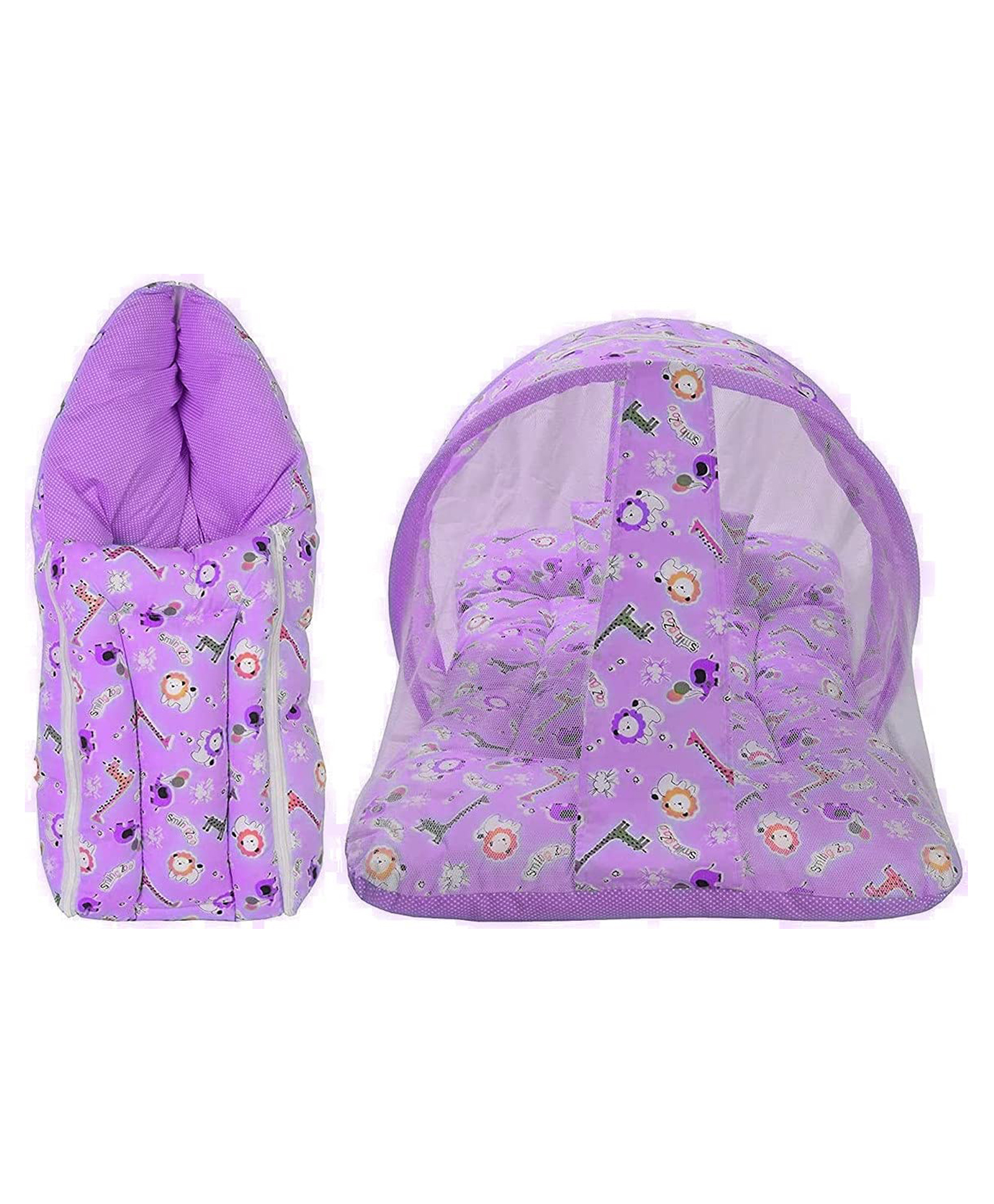 Toddylon Baby Bedding Set Mosquito Net Bed & Sleeping Bag Combo - Purple-picture-10