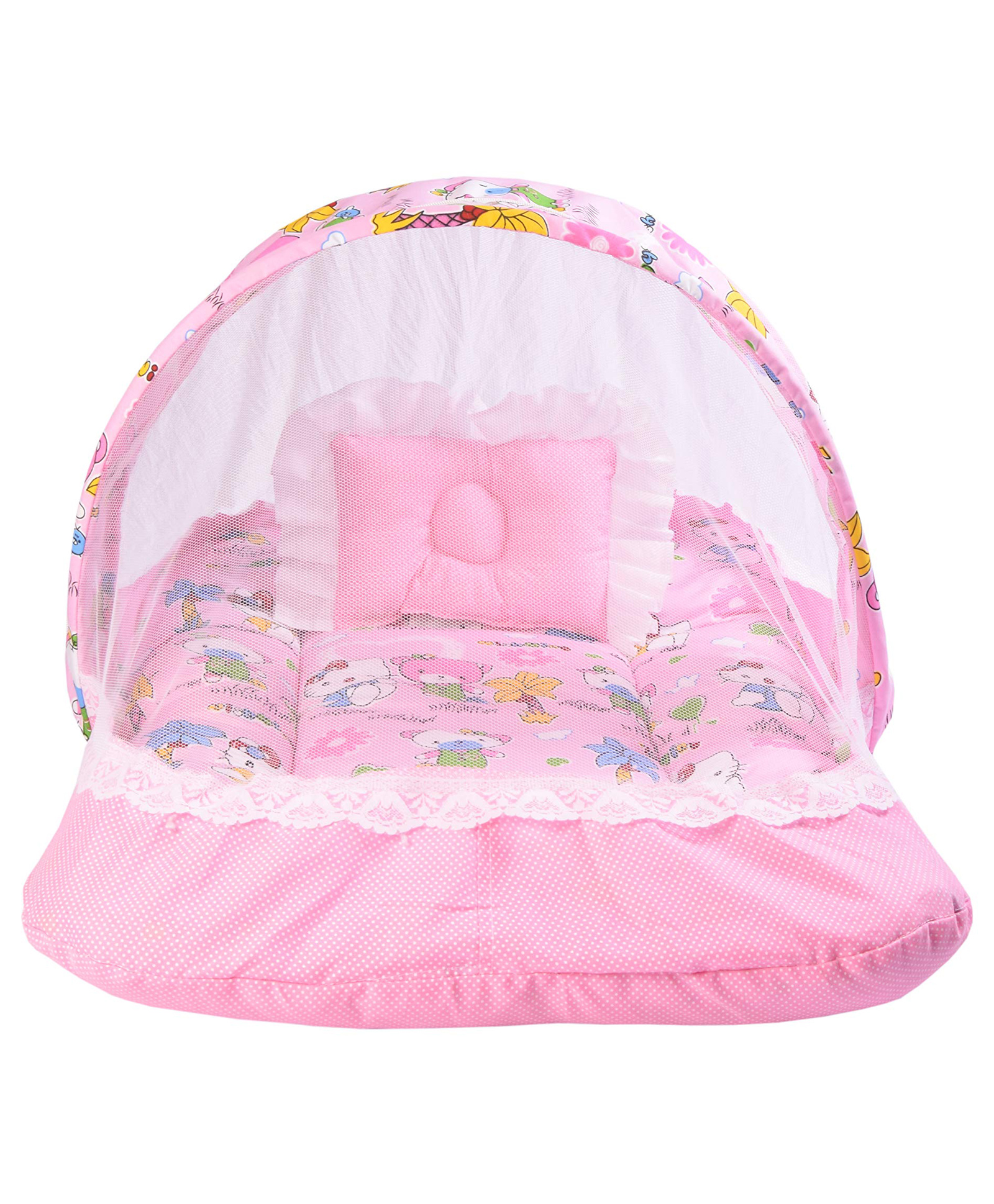 Kwitchy New Born Baby Bedding Set Mattress with Mosquito Net - Pink-picture-47