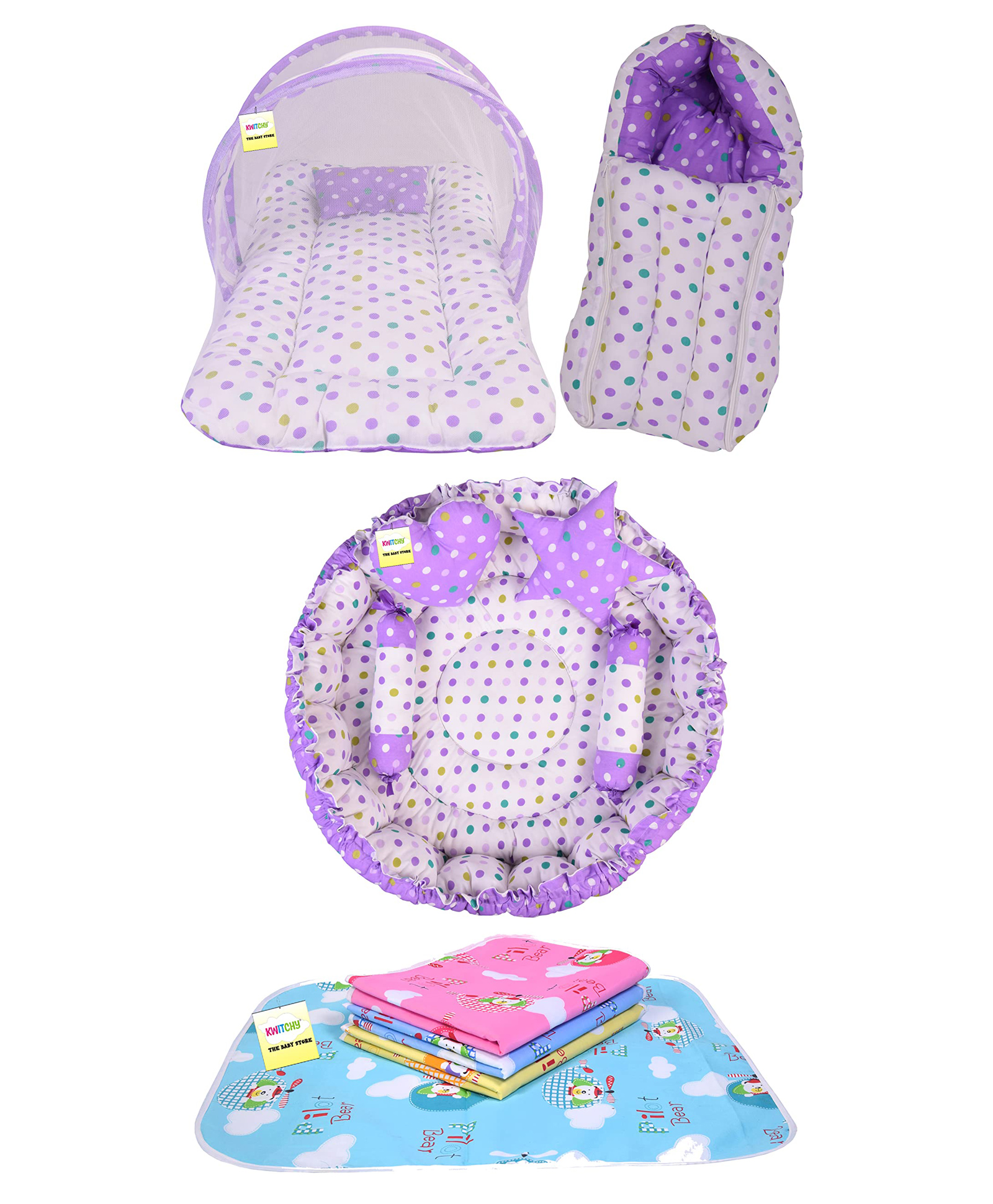 Kwitchy Baby Bedding Set - Purple-picture-49