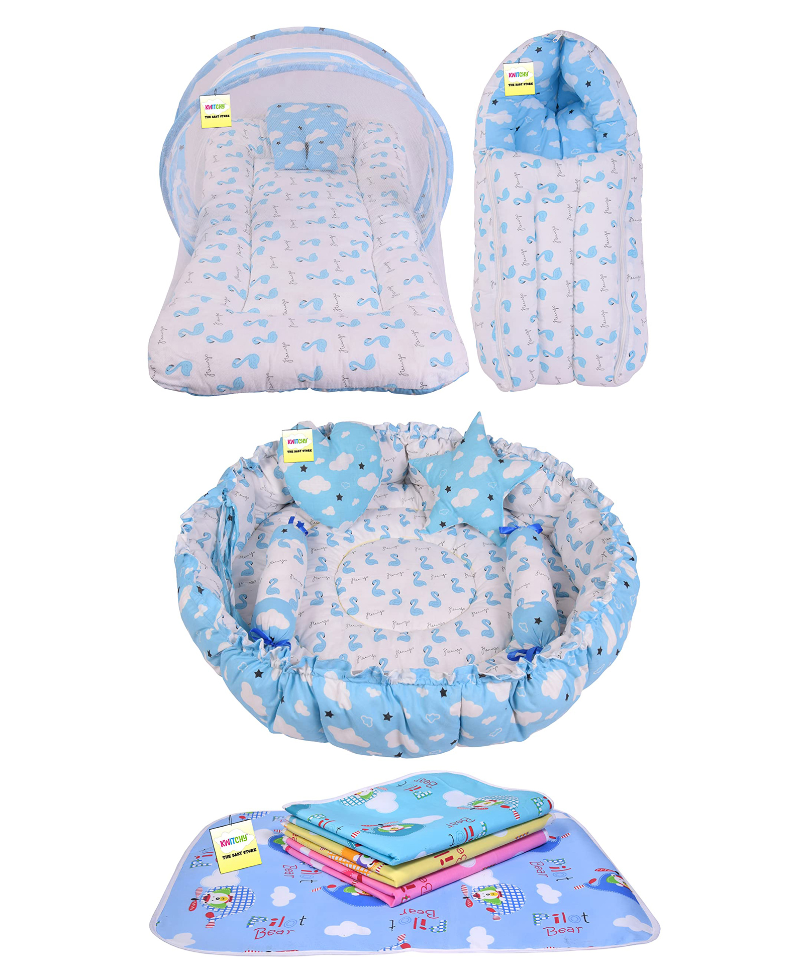 Kwitchy Baby Bedding Set - Blue-picture-43