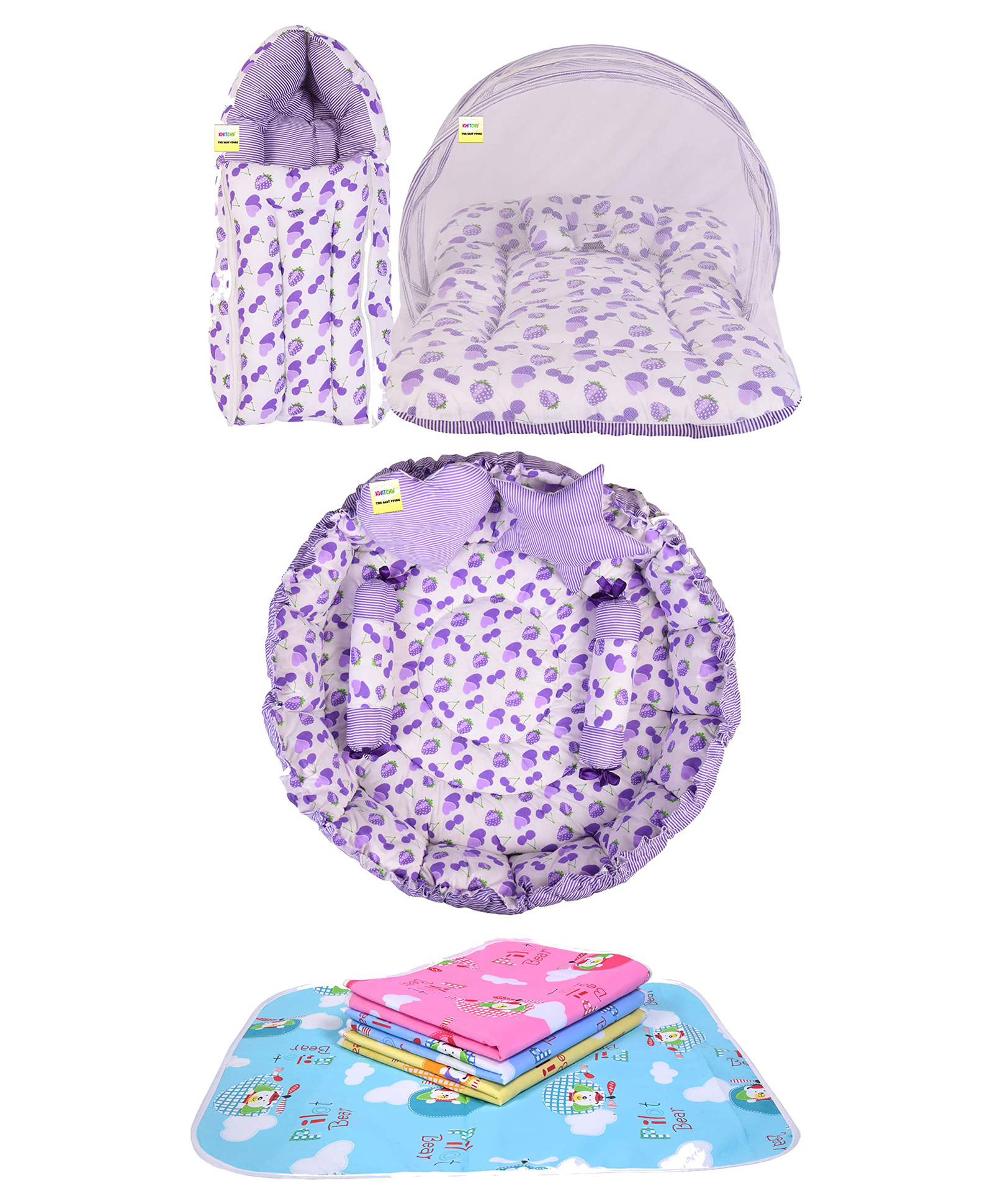 Kwitchy Baby Bedding Set Combo - Purple-picture-46