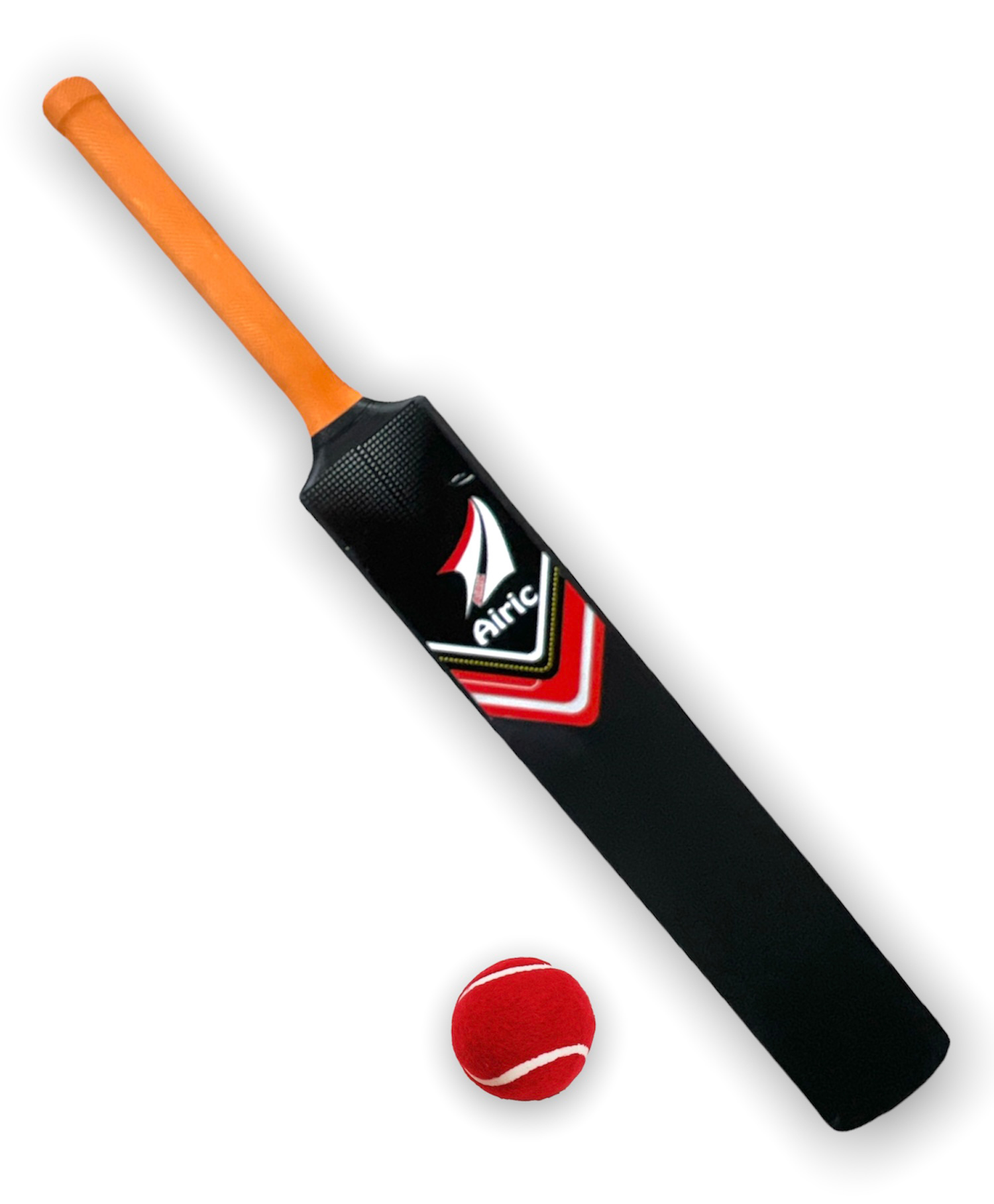 Airic Elite Cricket Combo With Full Size Hard Plastic Bat and Tennis Ball Cricket Kit - Black-image-48