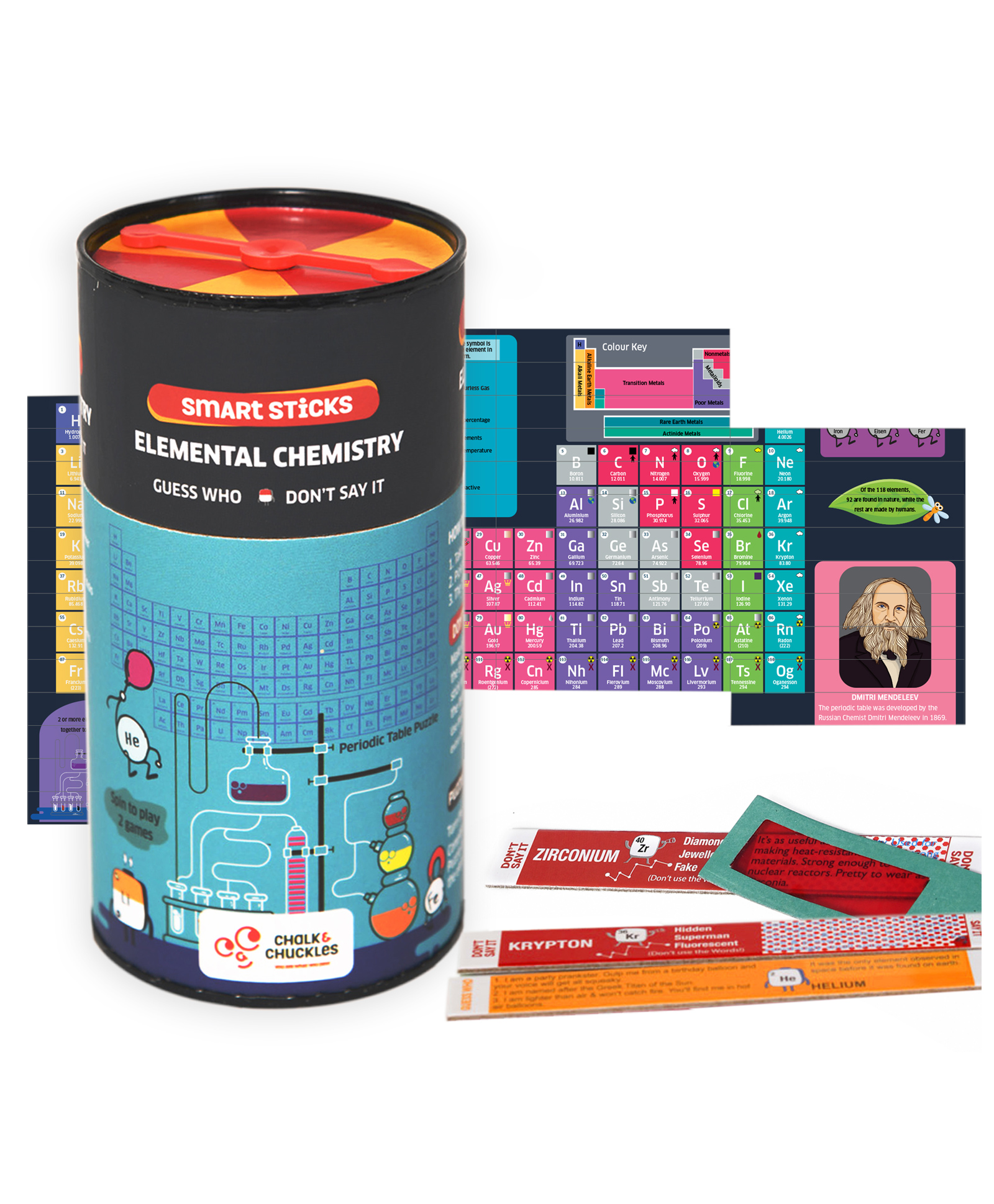 Chalk and Chuckles Smart Sticks- Elemental Chemistry STEM Game & Puzzle-image-37