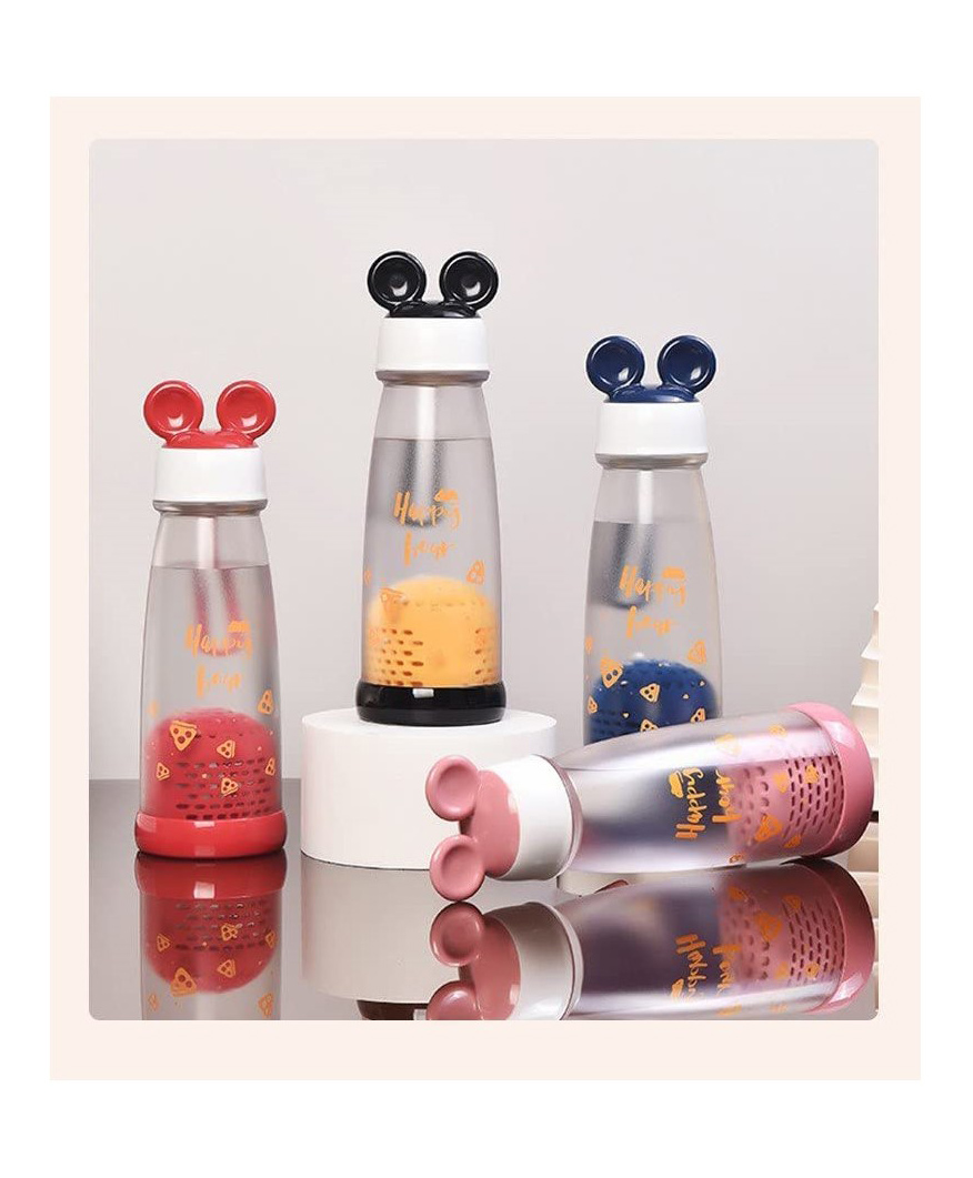 YAMAMA Stylish Unbreakable Water Bottle Anti Leak Spill Proof Bottle BPA Free Colour May Vary - 350 ml-image-11