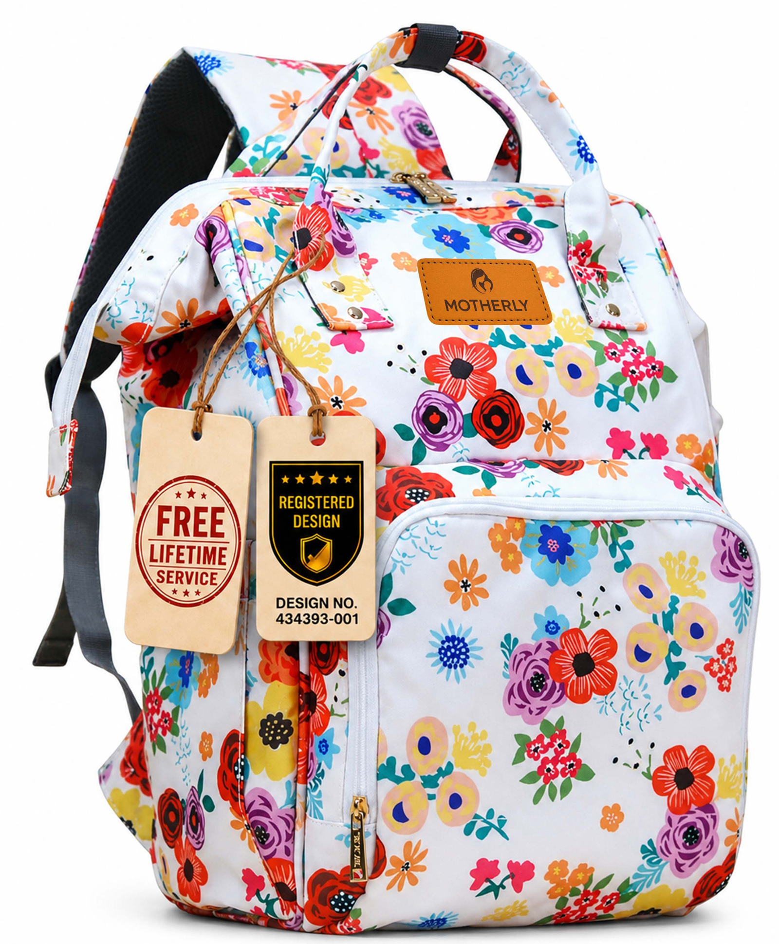Motherly Smile in Style Diaper Bag Garden Glam - Pink-image-43