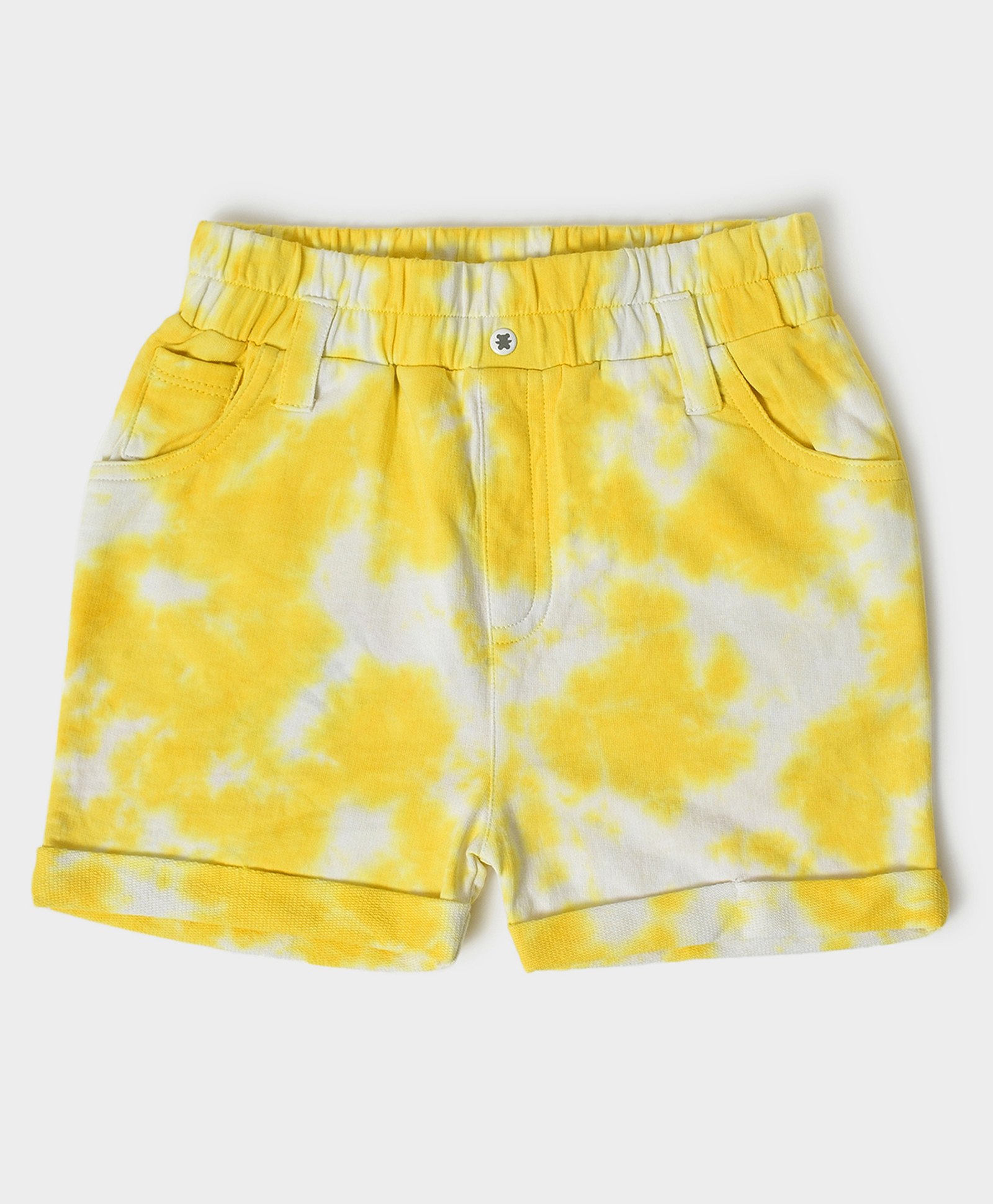Mi Arcus 100% Cotton Tie & Dye  Shorts - Yellow-picture-19