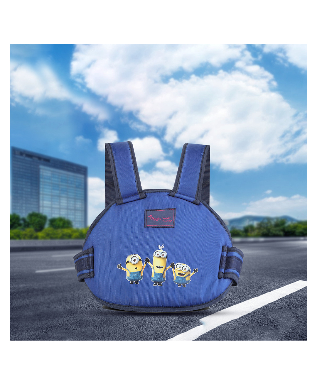 Magic Seat 2 Wheeler Kids Safety Belt Minion Print - Blue-picture-10