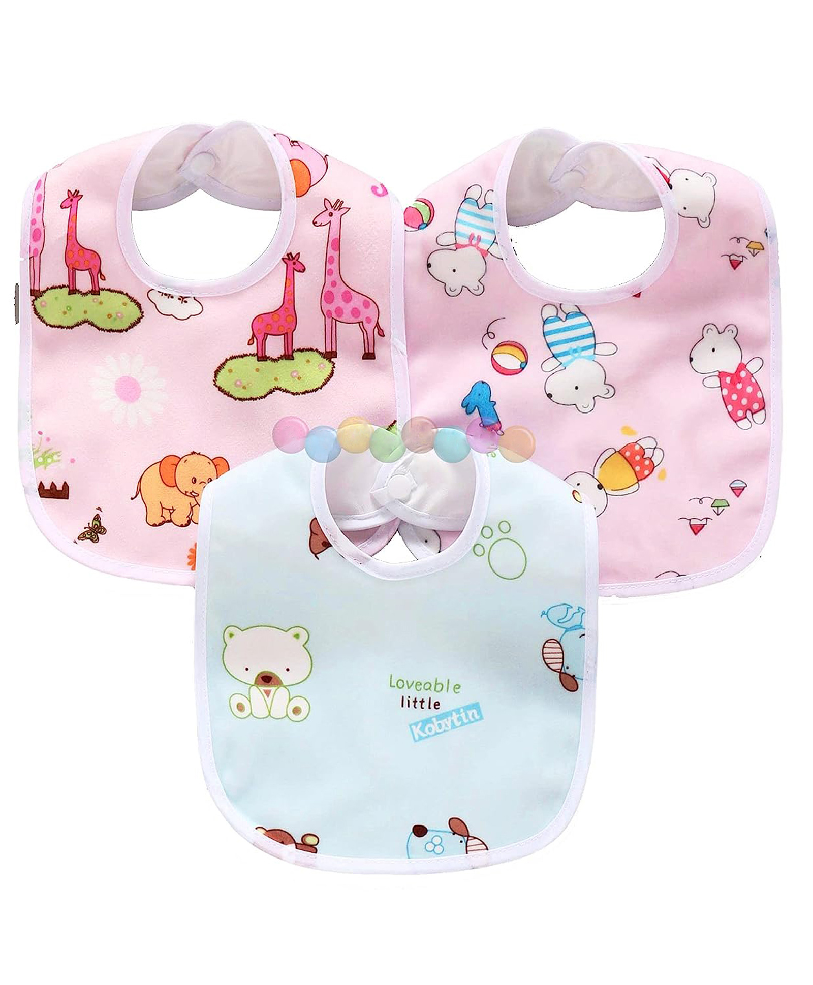 Kritiu Baby Printed Bib Pack Of 3 ( Design May Very )-image-10