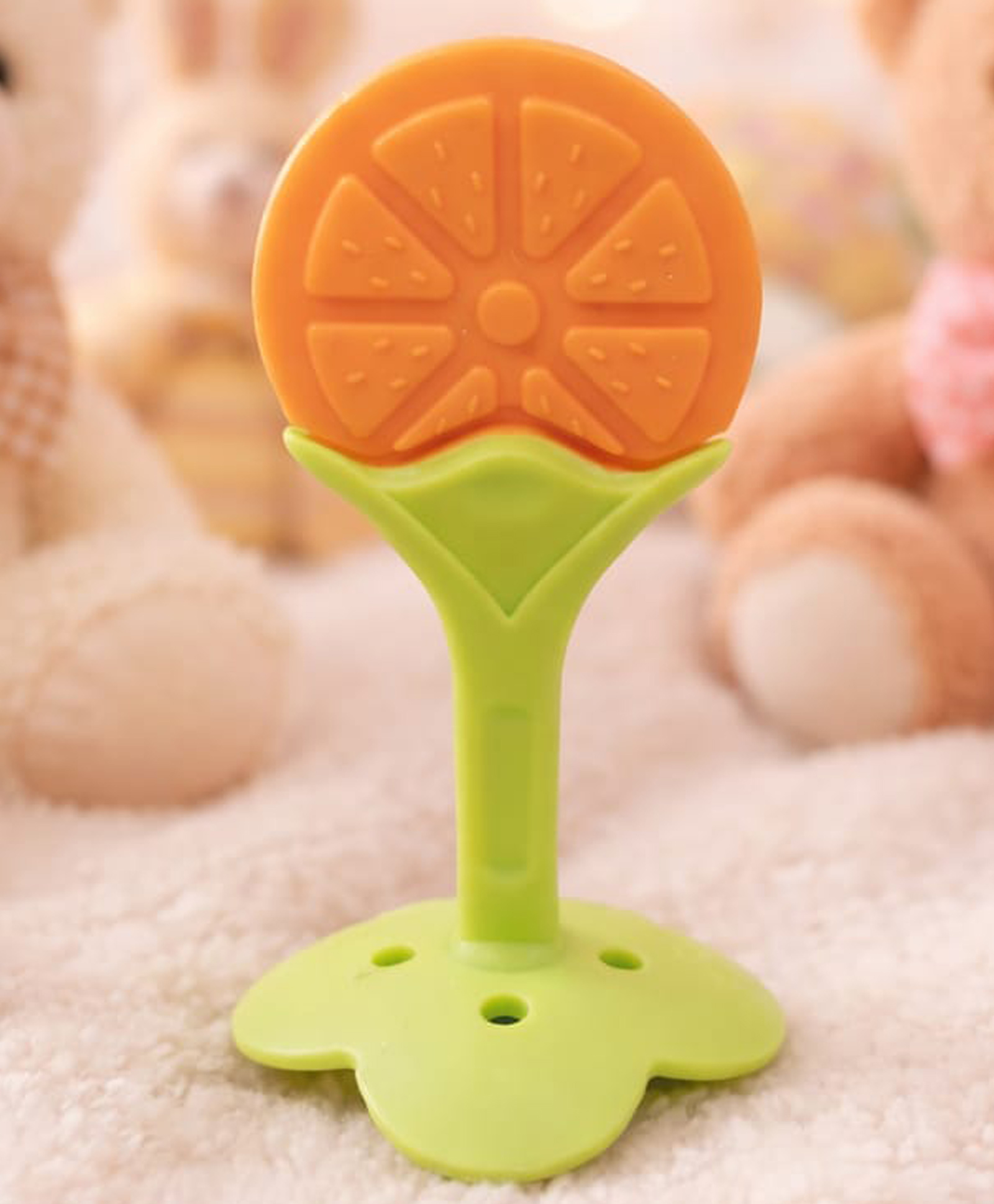 Kritiu Fruit Shaped Silicone Stand Teether - Yellow-picture-23