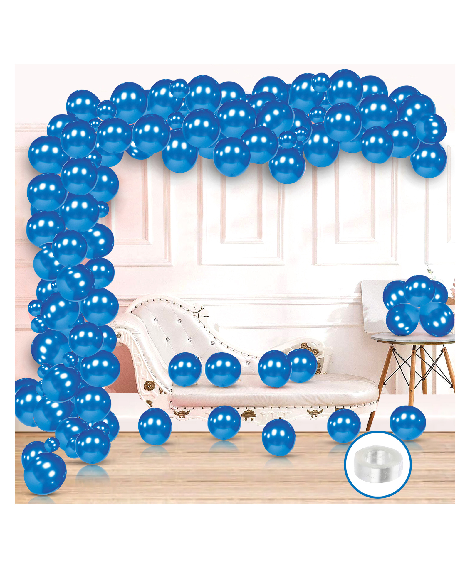 Zyozi Mettalic Balloon Garland Arch Kit 10 inch Party Balloons for Boys Girls Birthday Blue - Pack of 51-picture-43