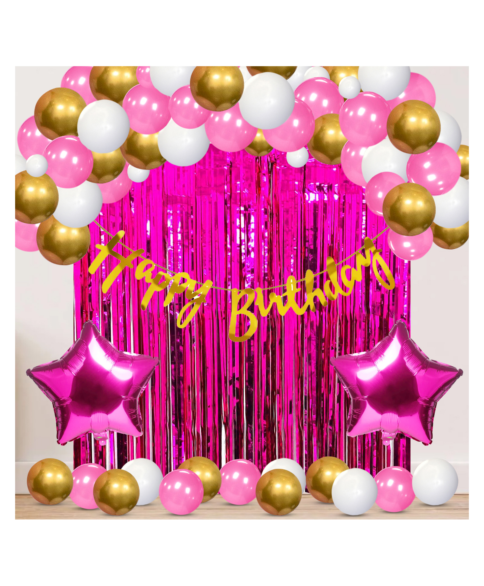 Zyozi Birthday Decoration Kit  Pack of 41 - Pink-picture-18