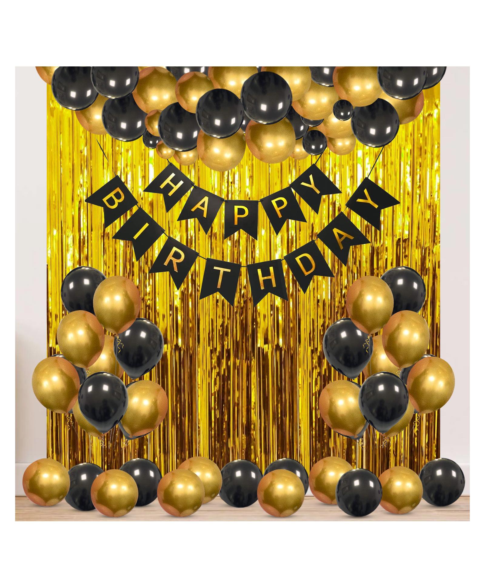Zyozi Birthday Decoration Kit for Girls 35 Pcs with Foil Curtain Happy Birthday Banner And Mettalic Balloons for Kids Happy Birthday Gifts Set-picture-17