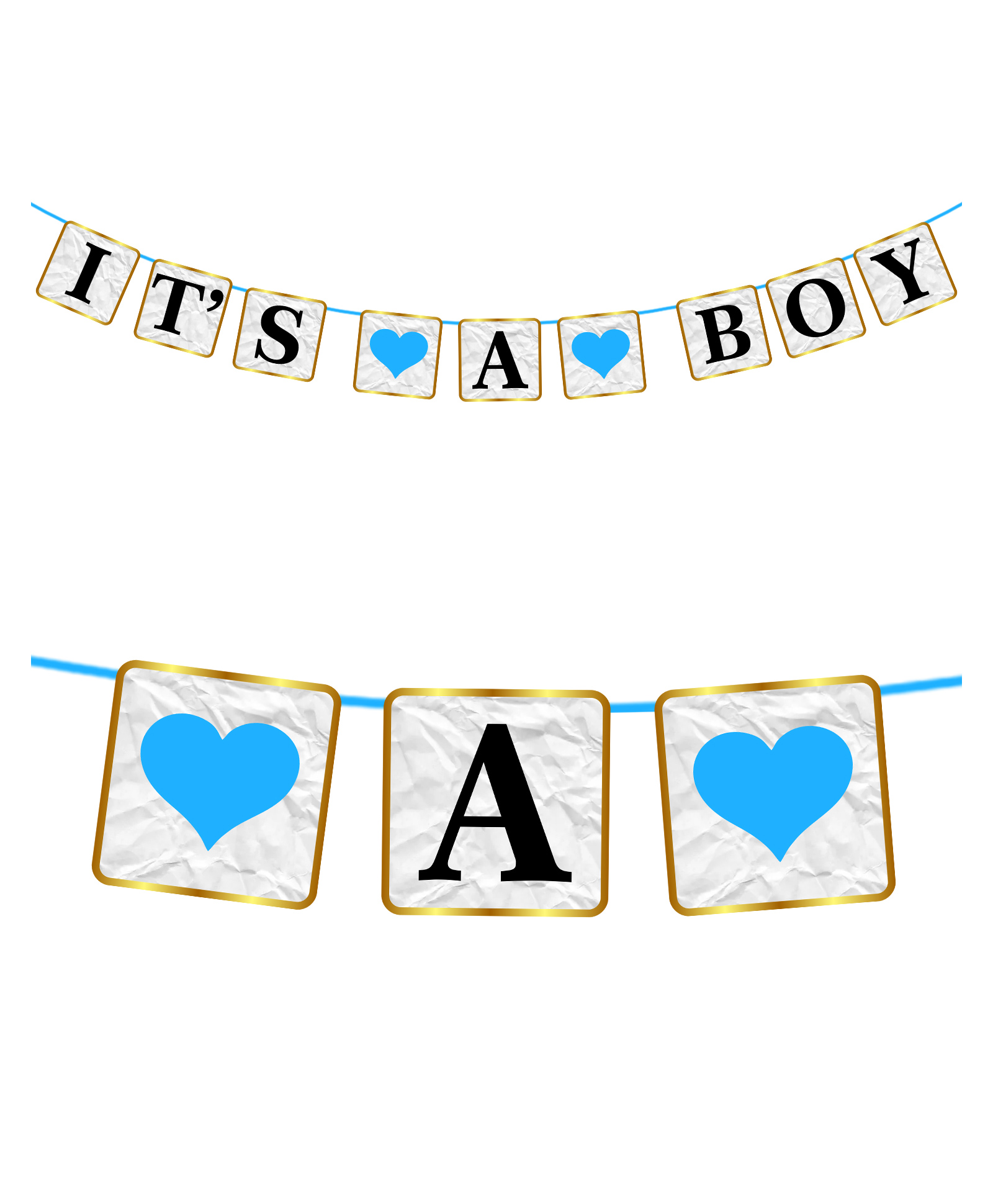 Zyozi Its A Boy Banner for Baby Shower Decorations Blue - Pack of 1-image-46