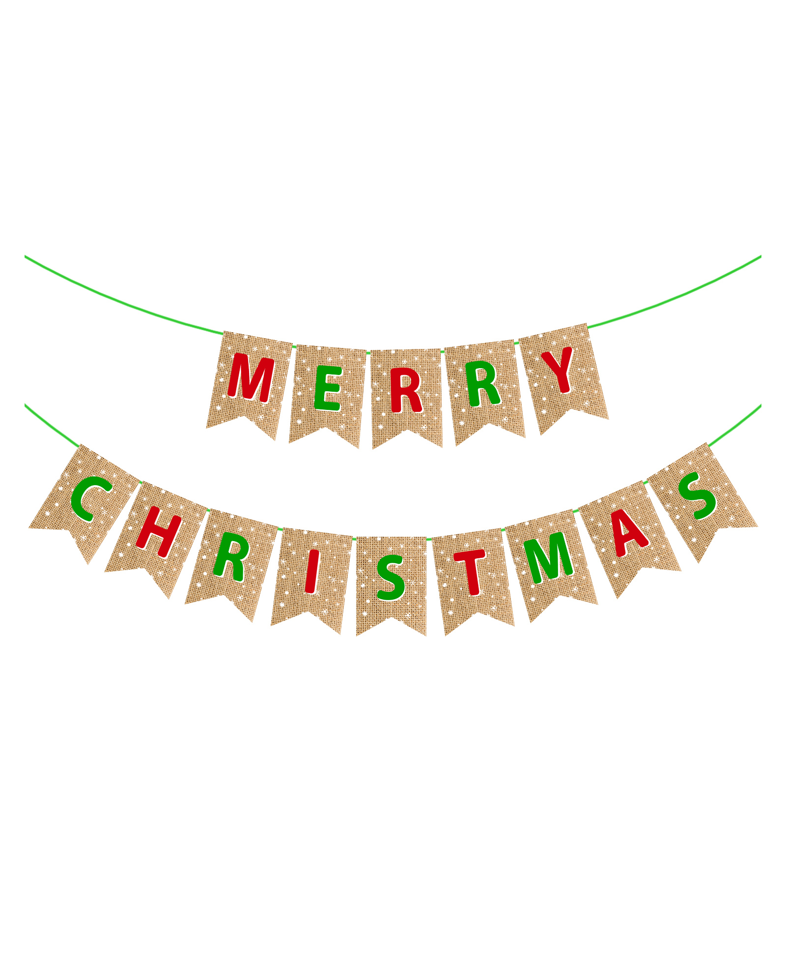 Zyozi Merry Christmas Banner Christmas Holiday Party Decorations Santa Festive Party Decor Brown - Pack of 1-image-16