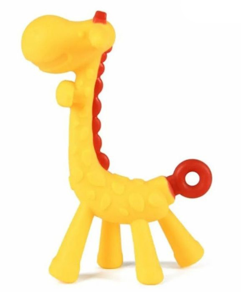 NeonateCare BPA Free -  Flexible -  Soft Silicone Giraffe Shape Teether- Multicolor ( color and design may vary)-picture-49