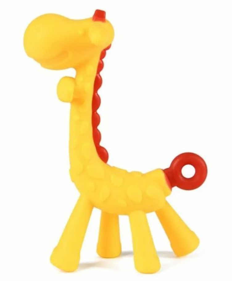 NeonateCare BPA Free Flexible -  Soft Silicone Giraffe Shape Teether- Multicolor ( color and design may vary)-picture-43