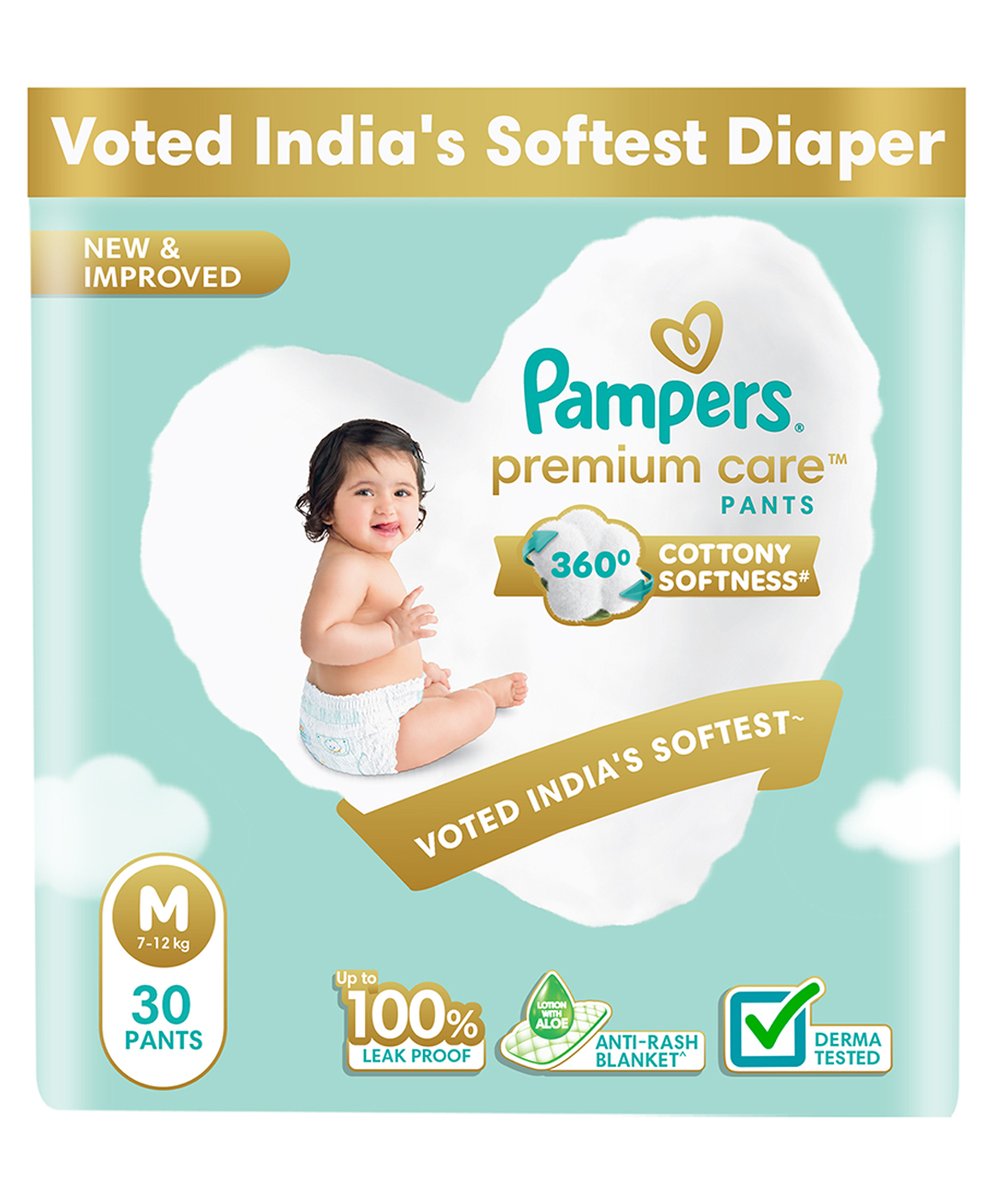 Pampers Premium Care Softest Ever Diaper Pants Medium Size- 30 Pieces-picture-13