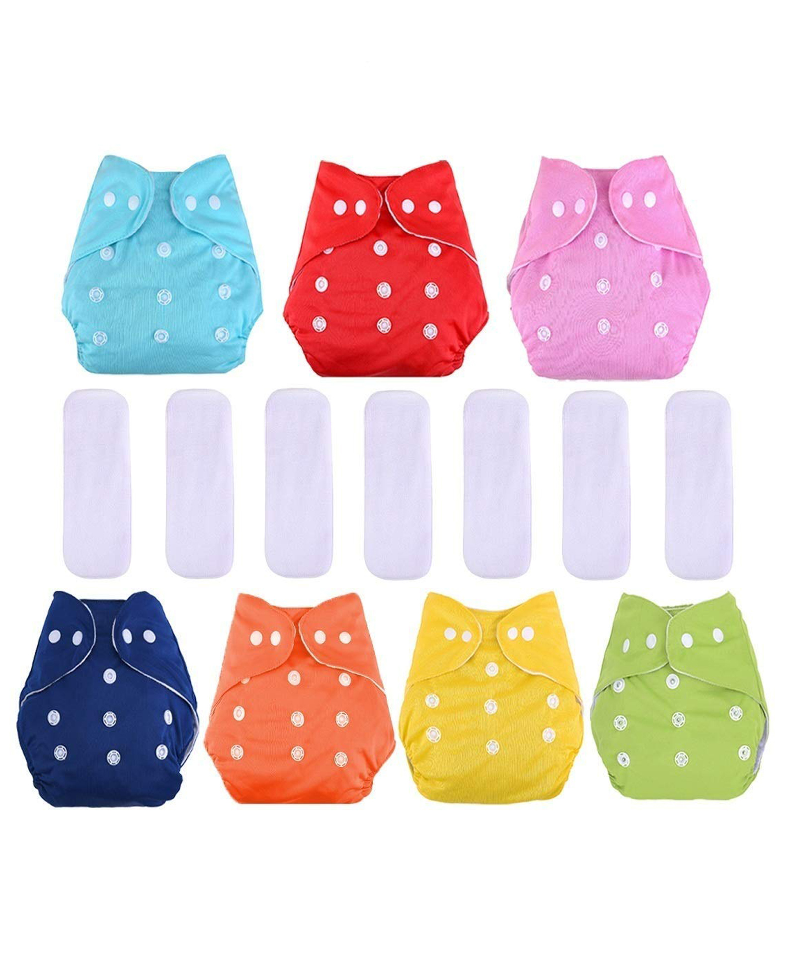 Fantasy India Cloth Diaper Nappies With Wet-Free Inserts for Babies (5 Layer Insert Pad For Cloth Diapers) - Assorted-image-24