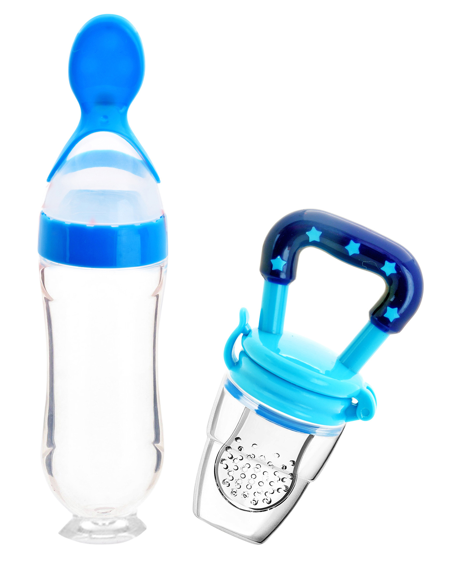 FANTASY INDIA Infant Squeezy Silicone Food Feeder and Fruit Pacifier- Blue-image-14